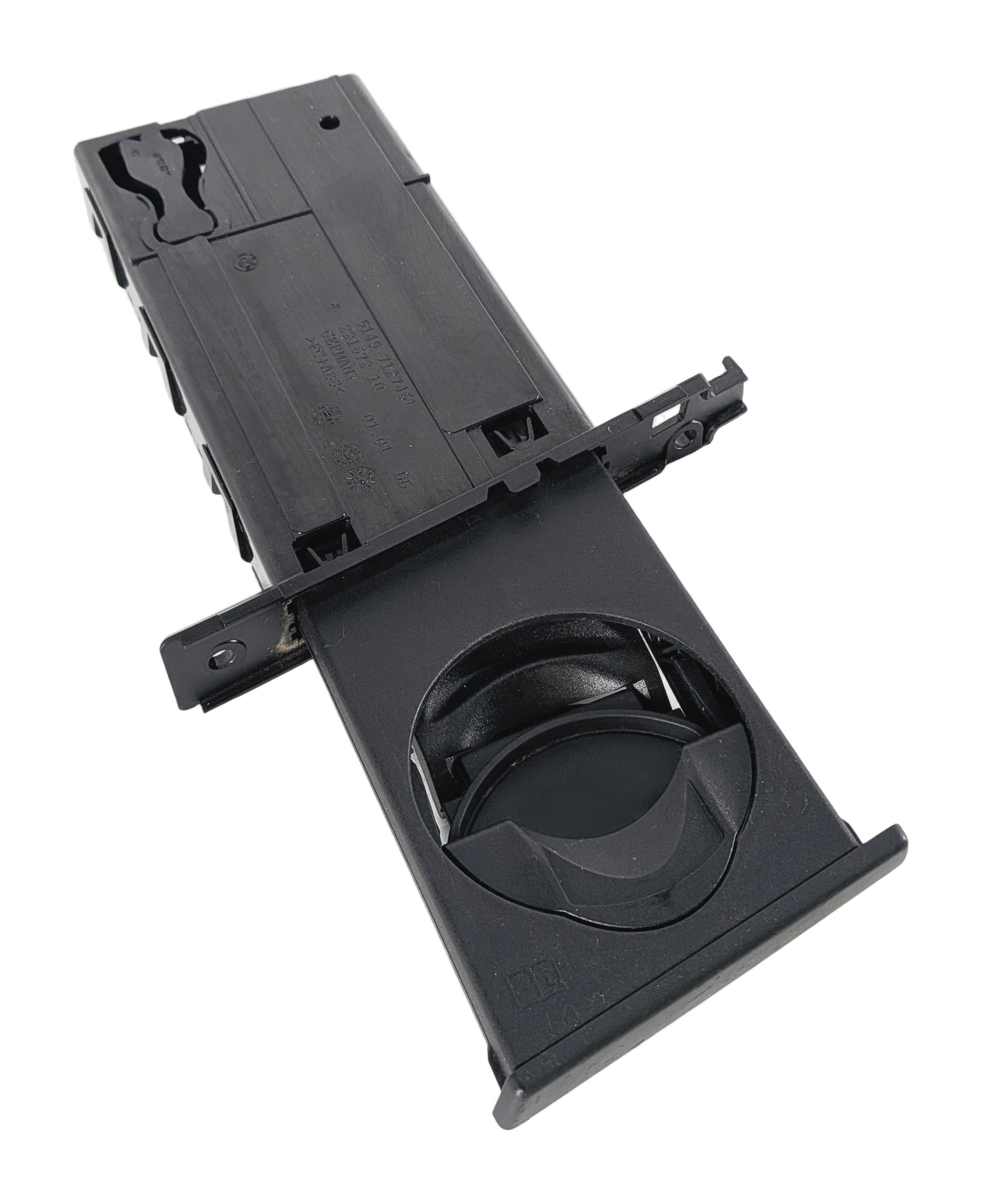 2008 BMW M3 (E90) FRONT RIGHT PASSENGER DASH POP OUT CUP DRINK HOLDER (Gray) — exact item pictured