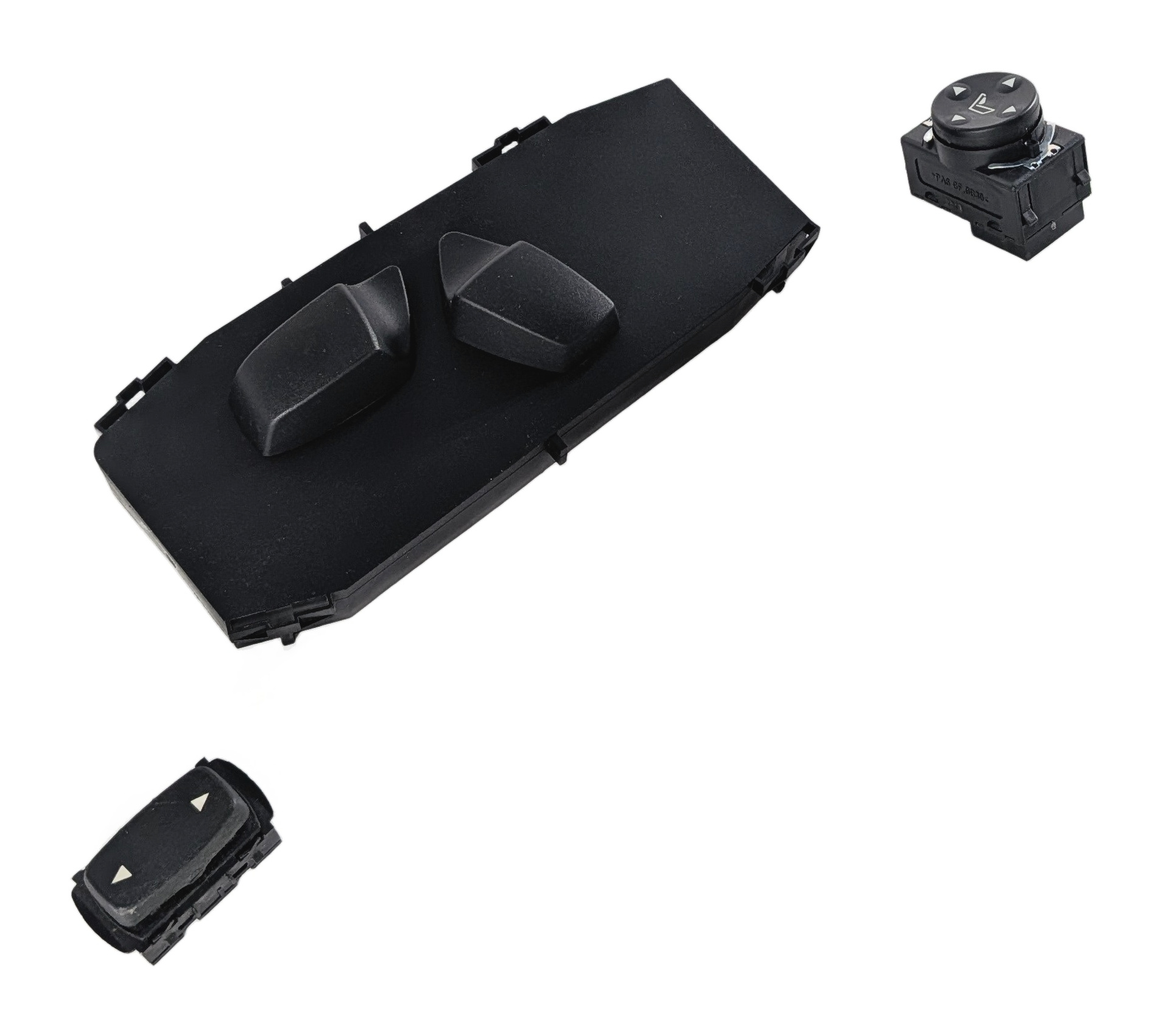 2008 BMW M3 (E90) FRONT RIGHT PASSENGER SEAT SWITCH SET/3 w/ LUMBAR SUPPORT — exact item pictured