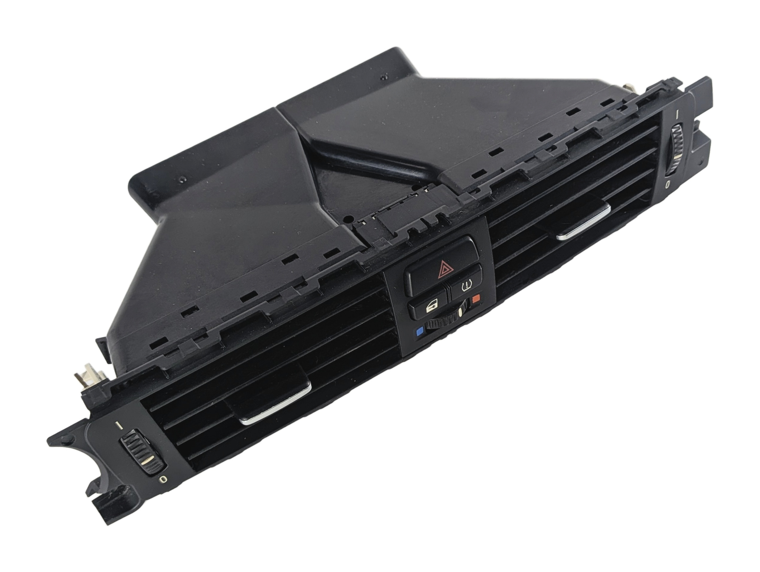 2008 BMW M3 (E90) FRONT CENTER DASH AIR AC VENT w/ HAZARD WARNING SWITCH (Black) — exact item pictured