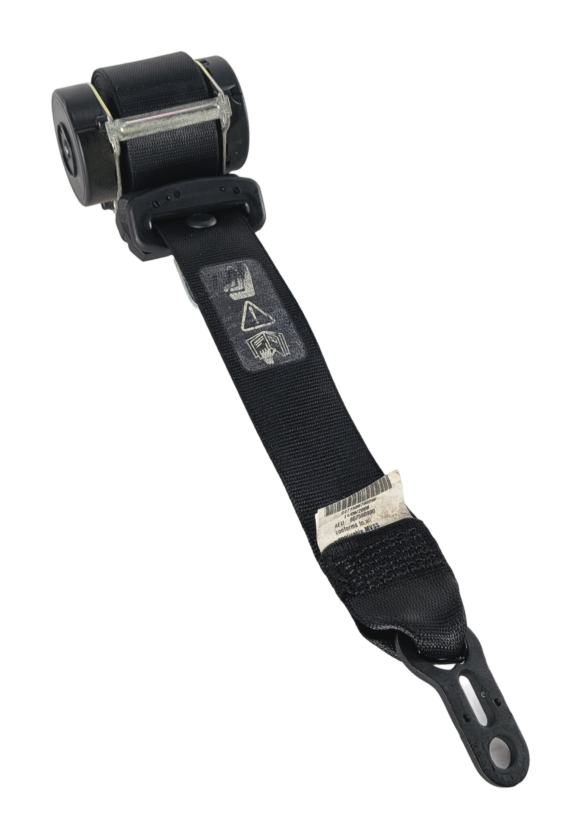 2008 BMW M3 (E90) REAR RIGHT SEAT SEATBELT SEAT BELT RETRACTOR (Black) — exact item pictured