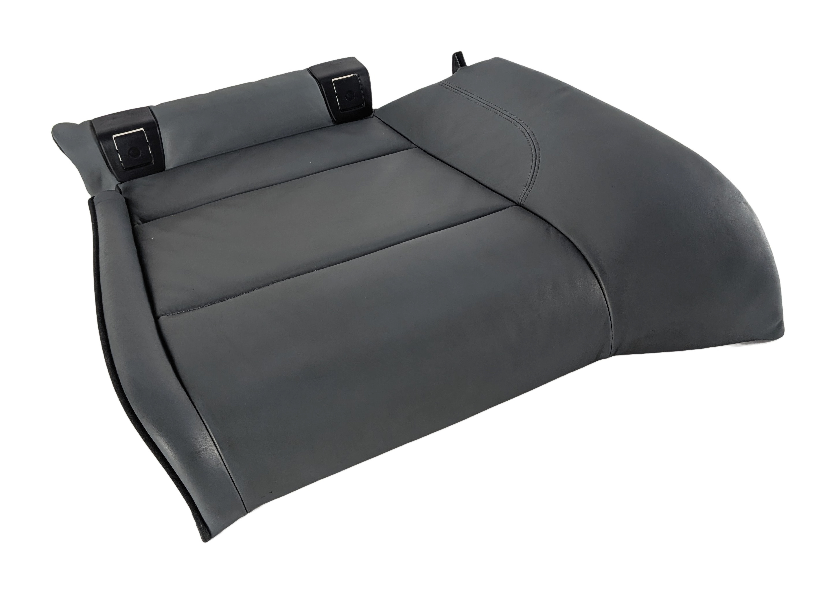 2008 BMW M3 (E90) REAR LEFT LOWER SEAT BOTTOM CUSHION LEATHER UPHOLSTERY (Grey) — exact item pictured