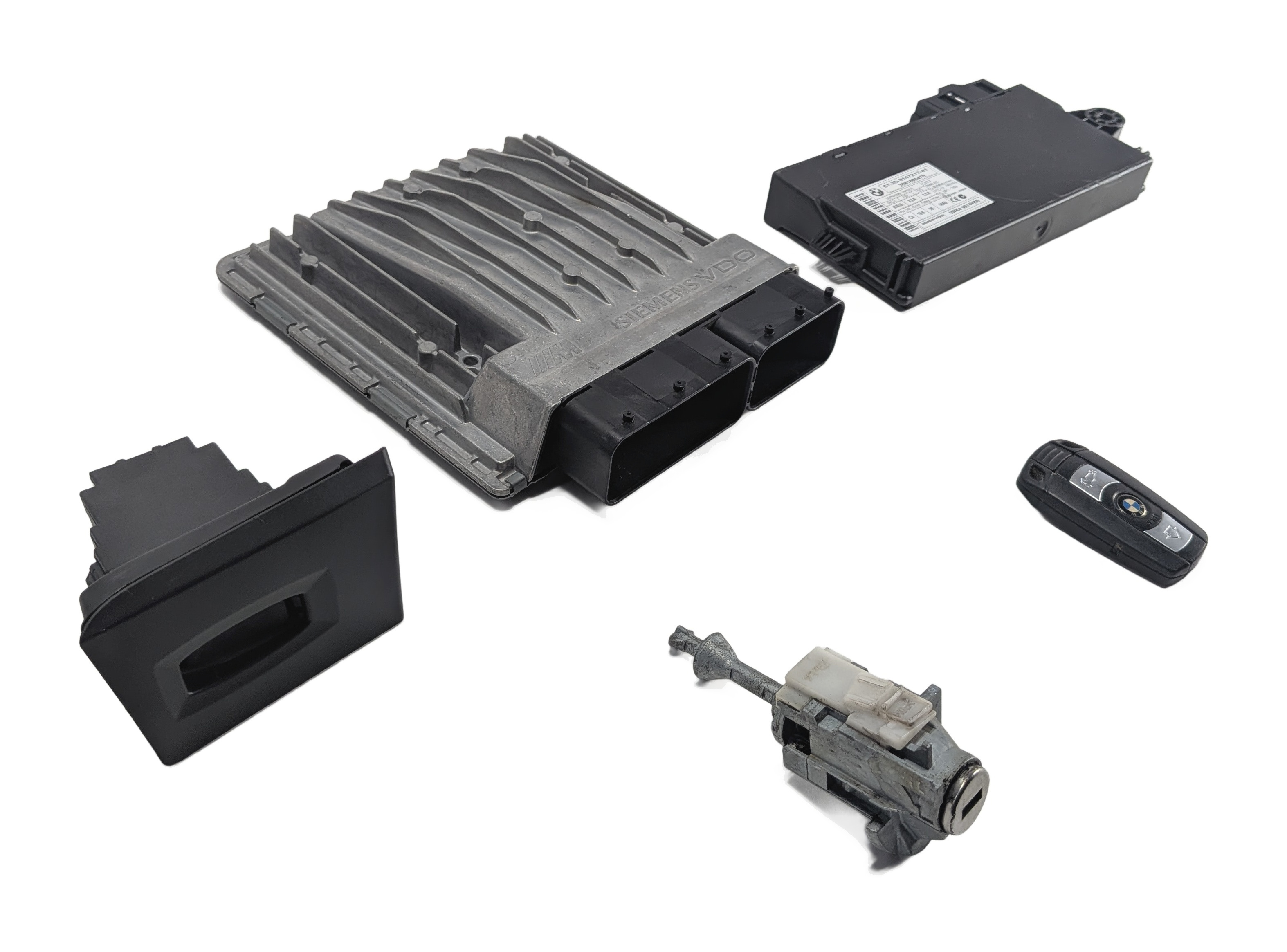 08-13 BMW M3 (E90) 4.0L S65 V8 ENGINE ECM DME CAS 3 IMMOBILIZER MODULE KEY SET — exact item pictured