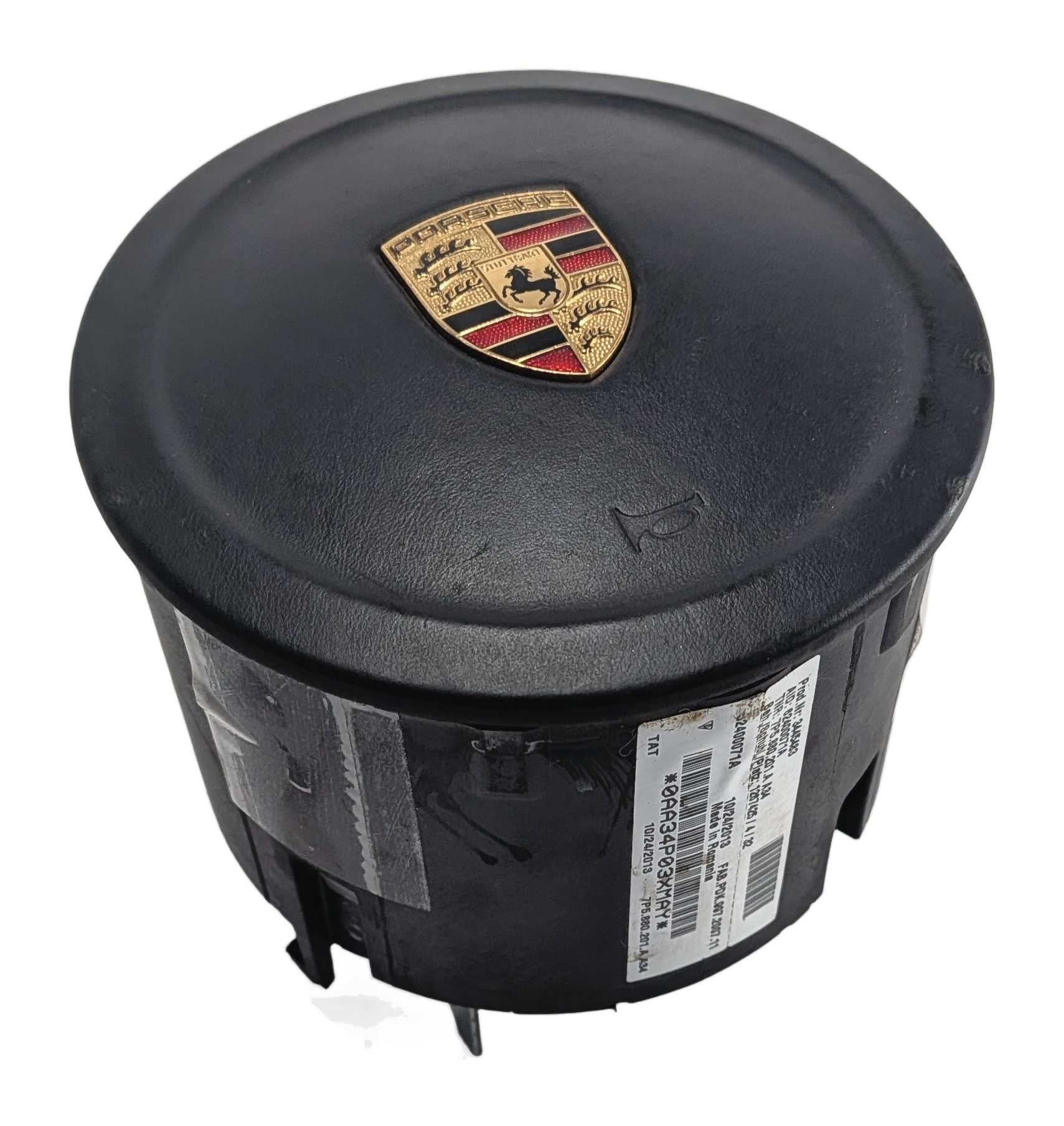 2011-2014 PORSCHE CAYENNE (958) DRIVER STEERING WHEEL SRS AIRBAG AIR BAG (Black) — exact item pictured