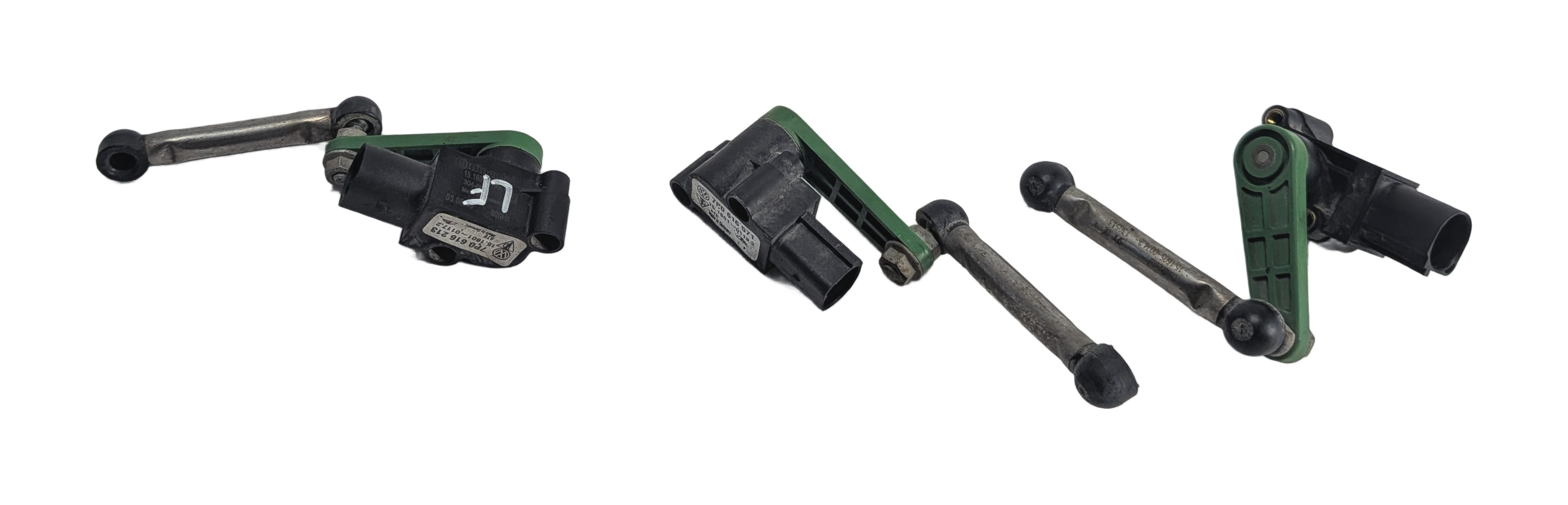 14 PORSCHE CAYENNE 958 FRONT LEFT/RIGHT REAR SUSPENSION RIDE HEIGHT SENSOR SET/3 — exact item pictured