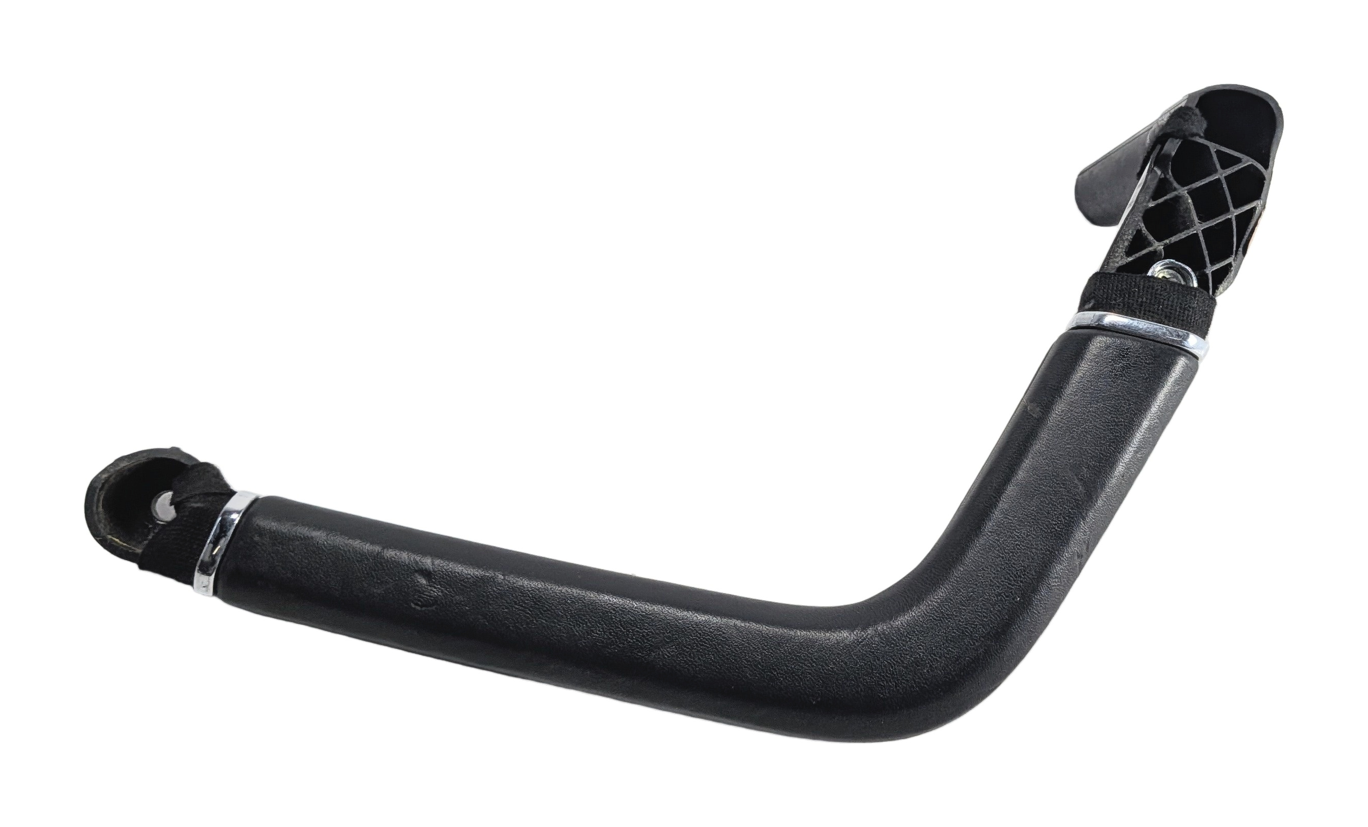 2014 PORSCHE CAYENNE 958 REAR LEFT DOOR PANEL PULL GRAB HANDLE BLACK LEATHER OEM — exact item pictured