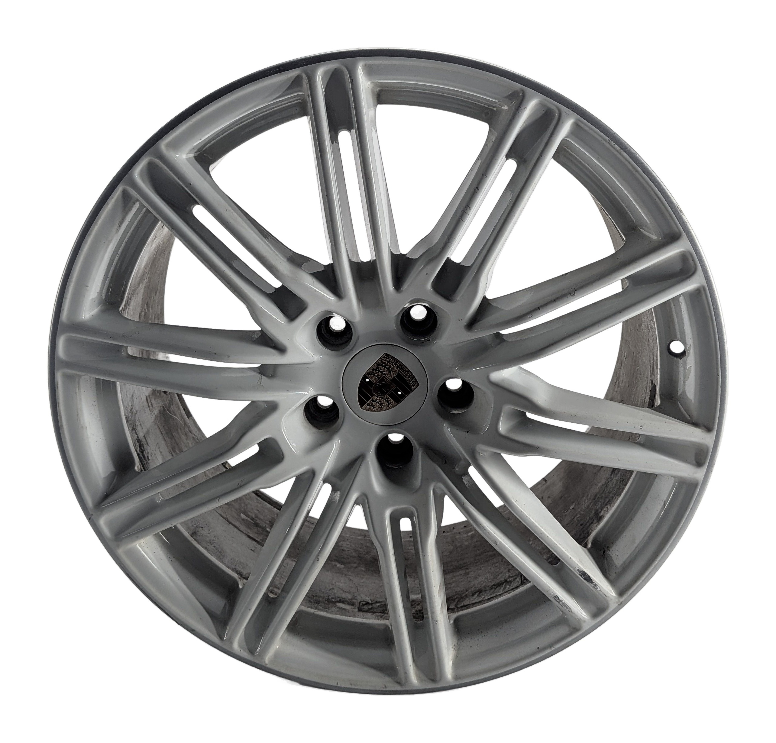 2011-2018 PORSCHE CAYENNE (958) 21x10 10 DOUBLE 20-SPOKE ALUMINUM WHEEL RIM — exact item pictured