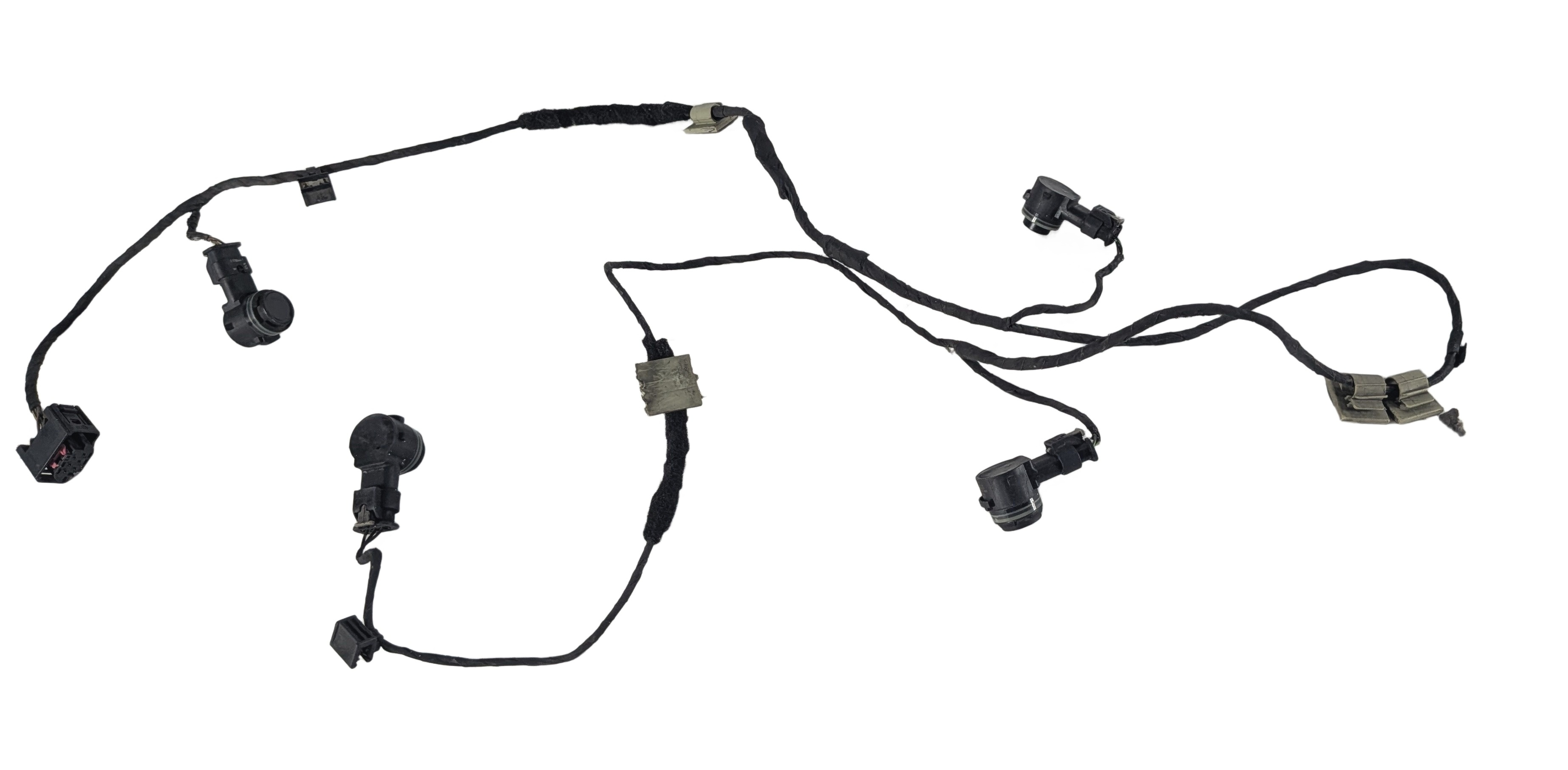 2014 BMW X5 (F15) FRONT BUMPER PARK ASSIST PDC SENSORS w/ WIRING HARNESS (Black) — exact item pictured