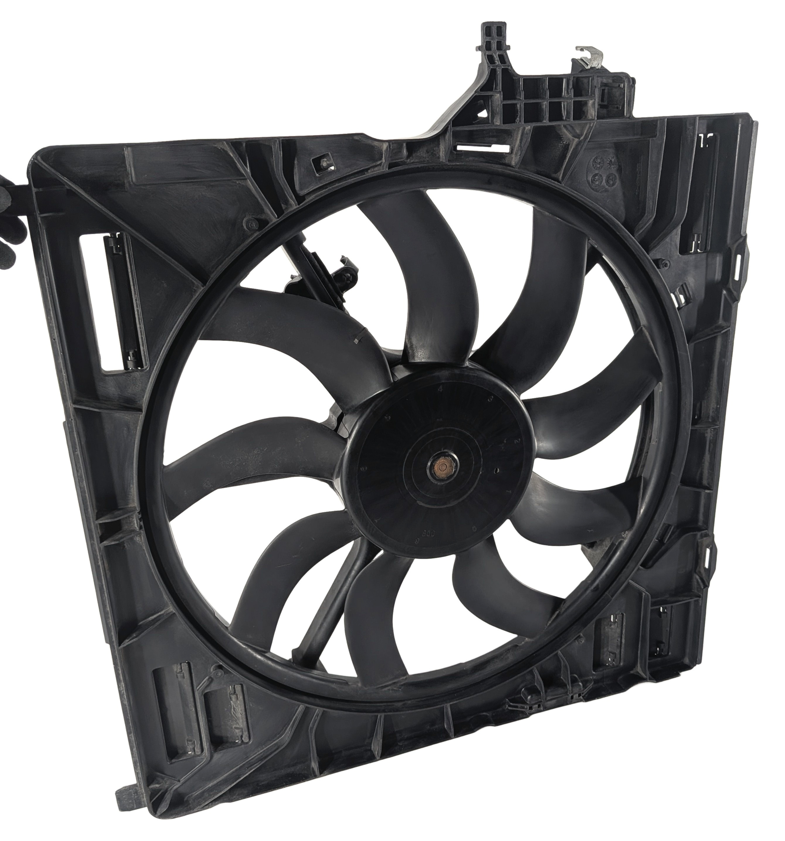 14-19 BMW X5 X6 (F15 F16) 4.4L N63 TURBO 850 WATT RADIATOR FAN & SHROUD ASSEMBLY — exact item pictured