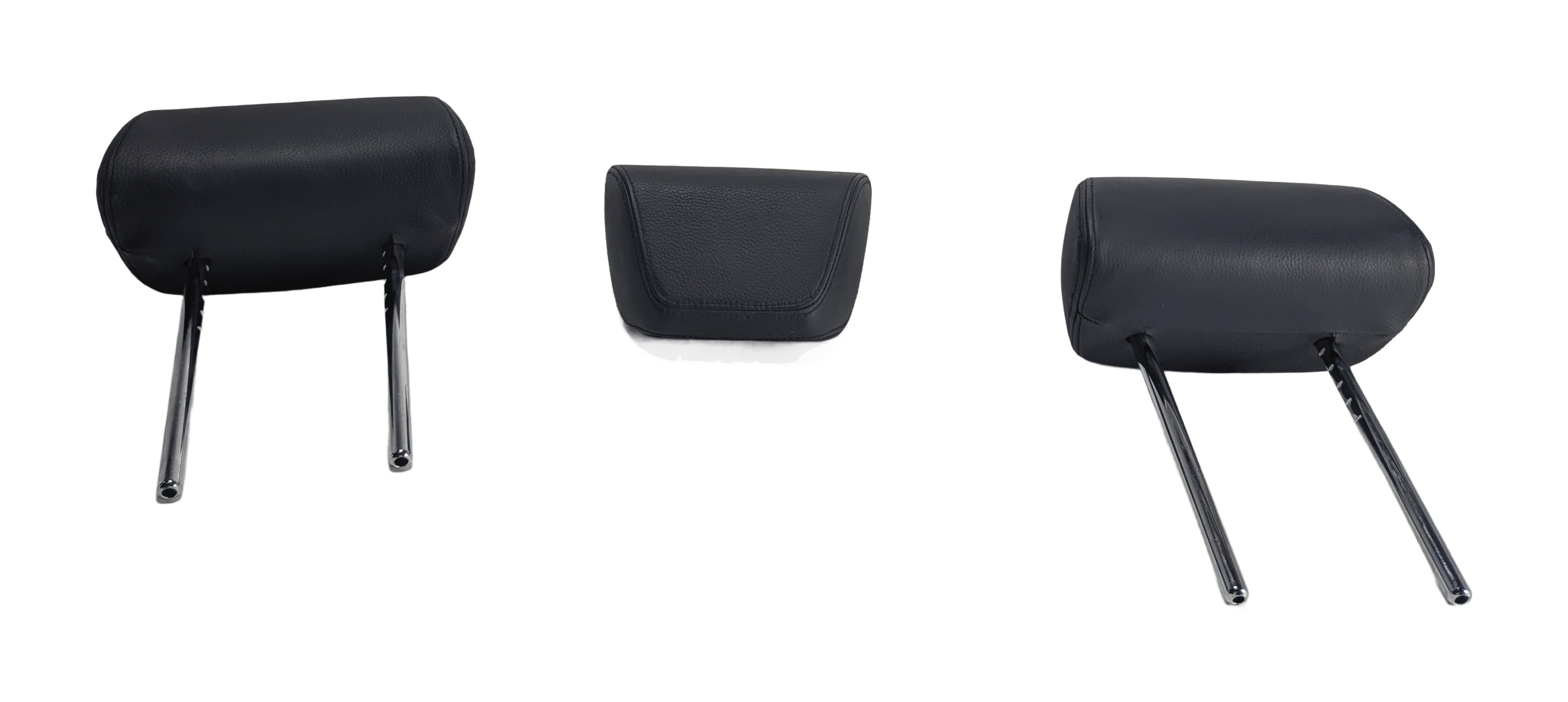 14-18 BMW X5 (F15) REAR 2ND ROW LEFT CENTER RIGHT SEAT HEADREST SET/3 (Black) — exact item pictured