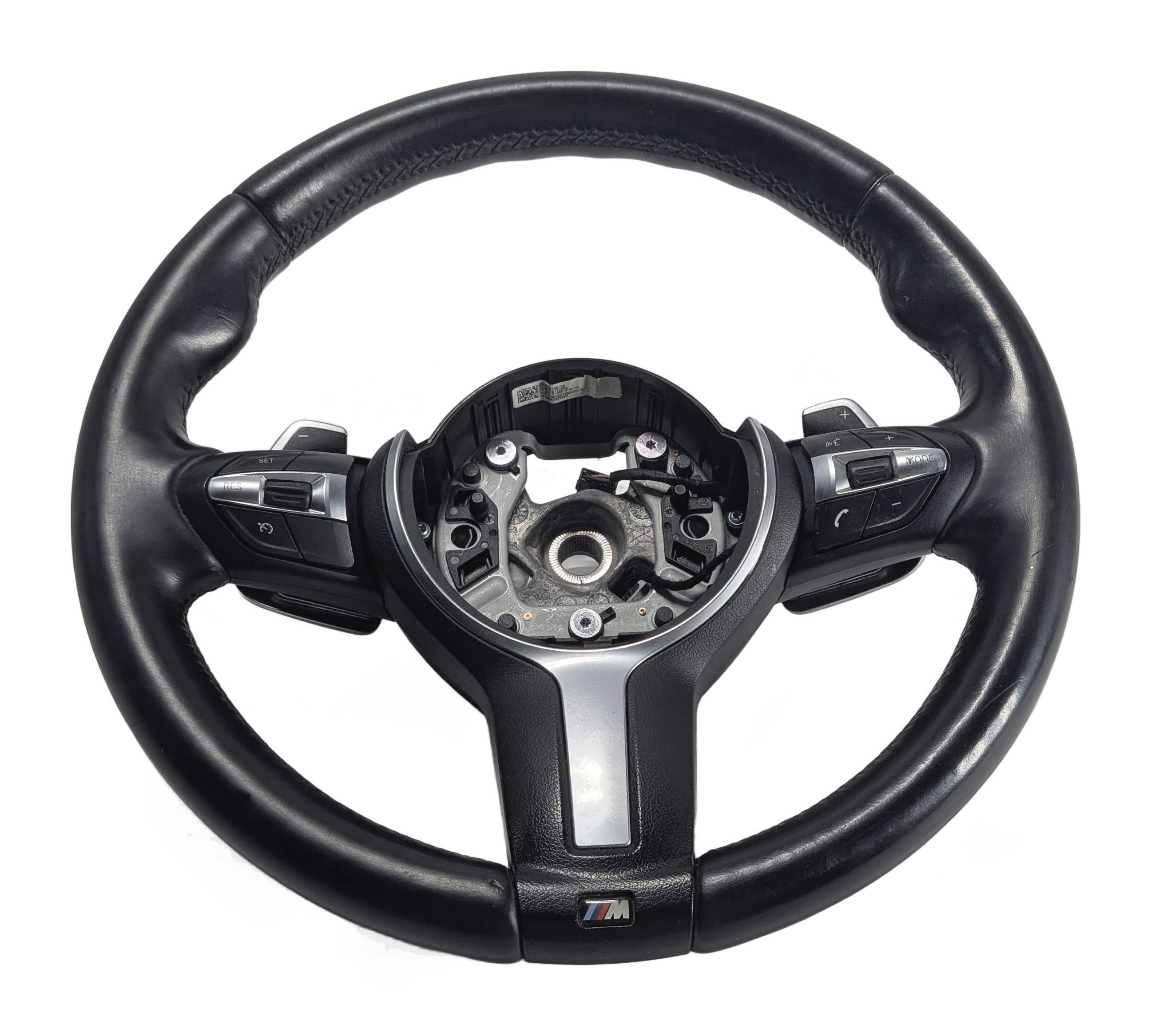 14-19 BMW X5 X6 F15 F16 M SPORT MULTIFUNCTION STEERING WHEEL w/ PADDLES (Black) — exact item pictured
