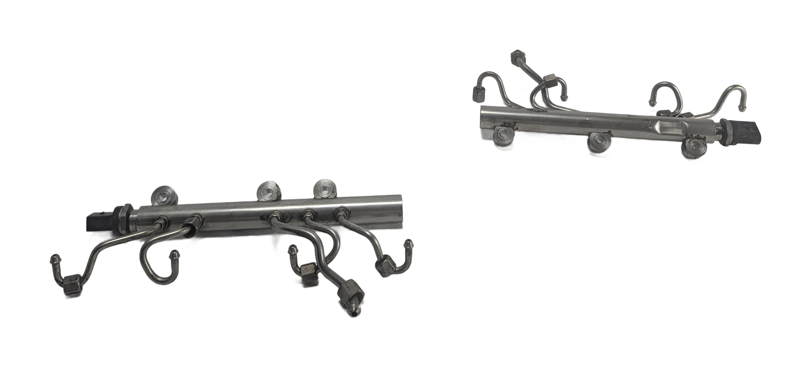 14-16 BMW X5 X6 F15 F16 4.4L N63 ENGINE FUEL RAIL SET/2 w/ INJECTOR LINES SENSOR — exact item pictured