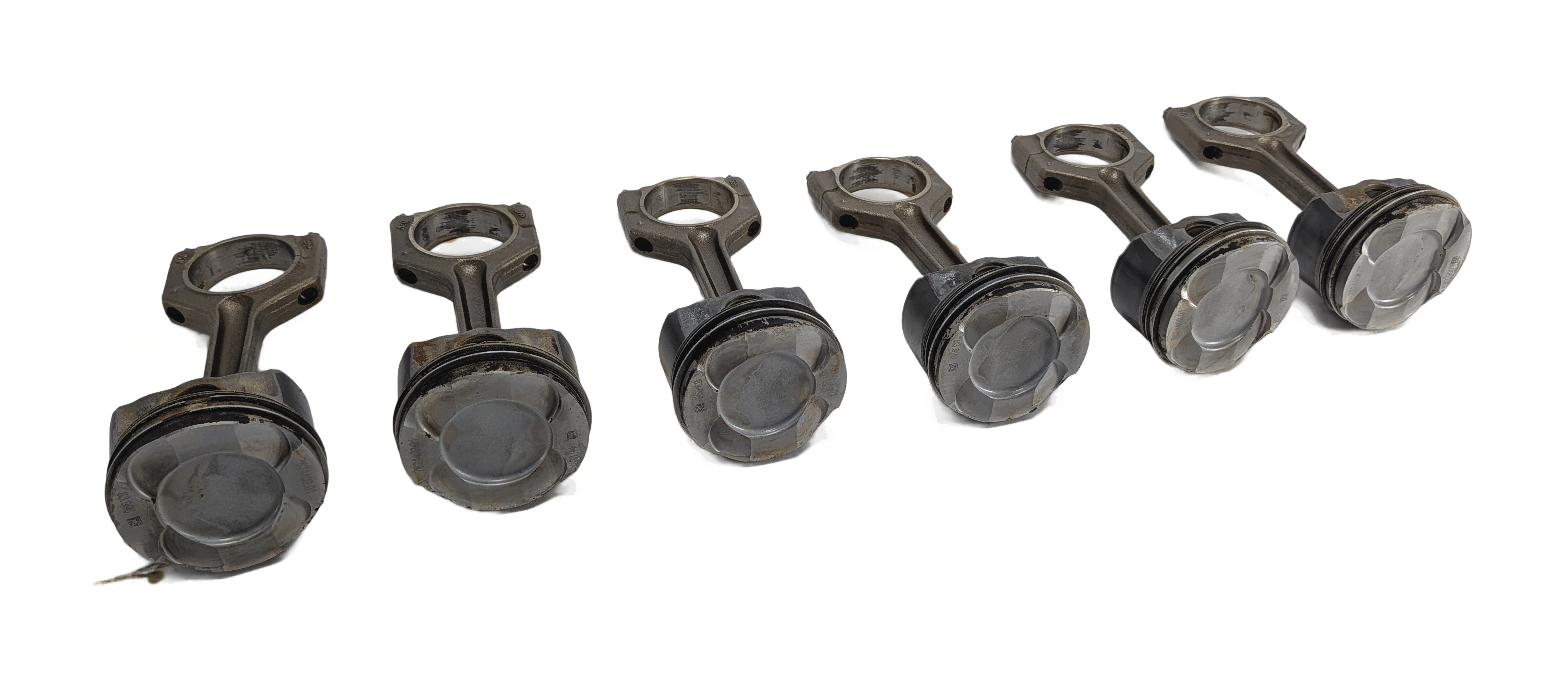 2010-2014 BMW 1/3/4/5/6/7/X1/X3/X5/X6 3.0L N55 TURBO ENGINE PISTON & ROD SET 6 — exact item pictured
