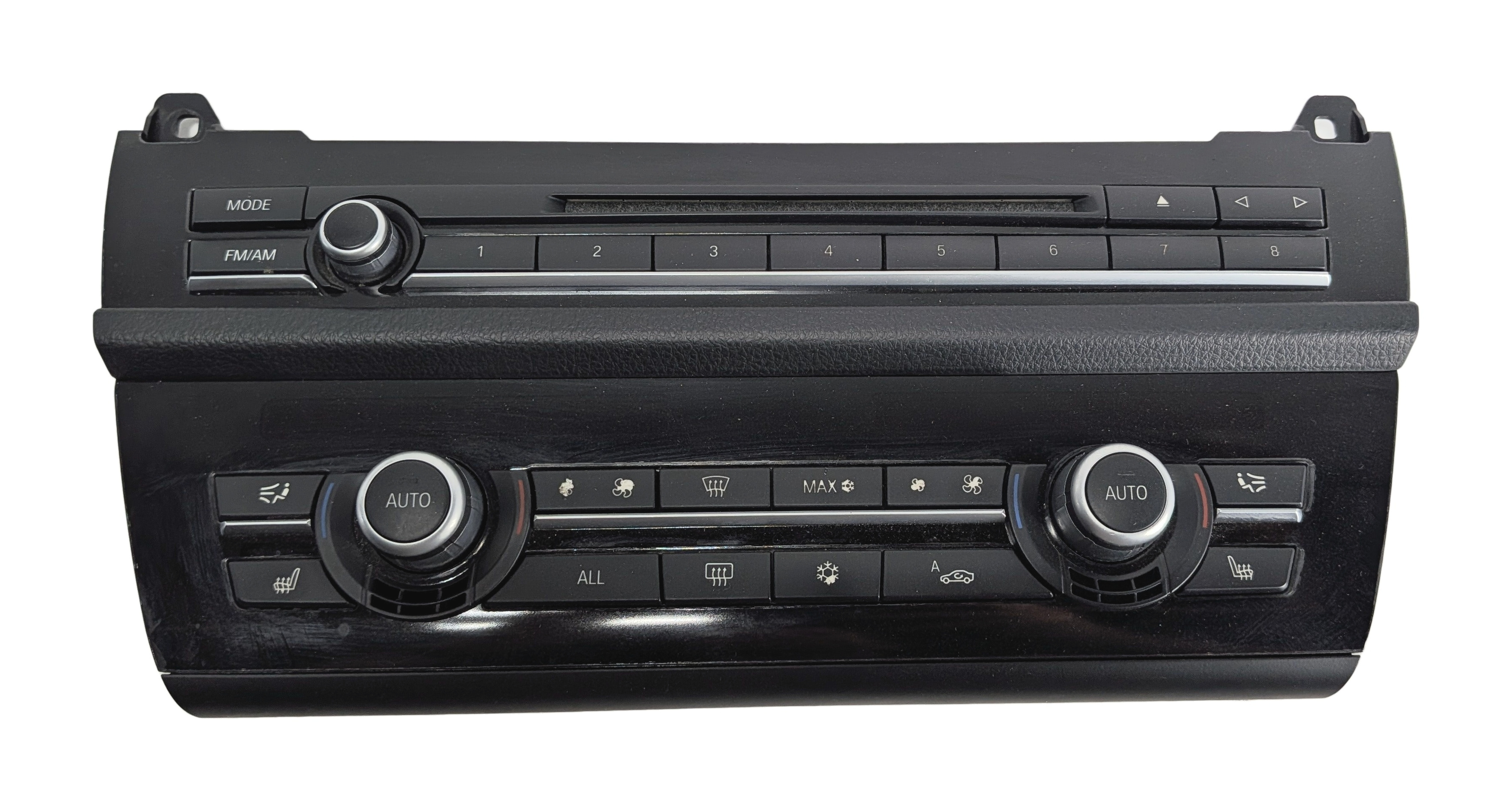 11-16 BMW 5 M5 SERIES (F10) HEATER A/C TEMPERATURE & RADIO CONTROL PANEL (BLACK) — exact item pictured