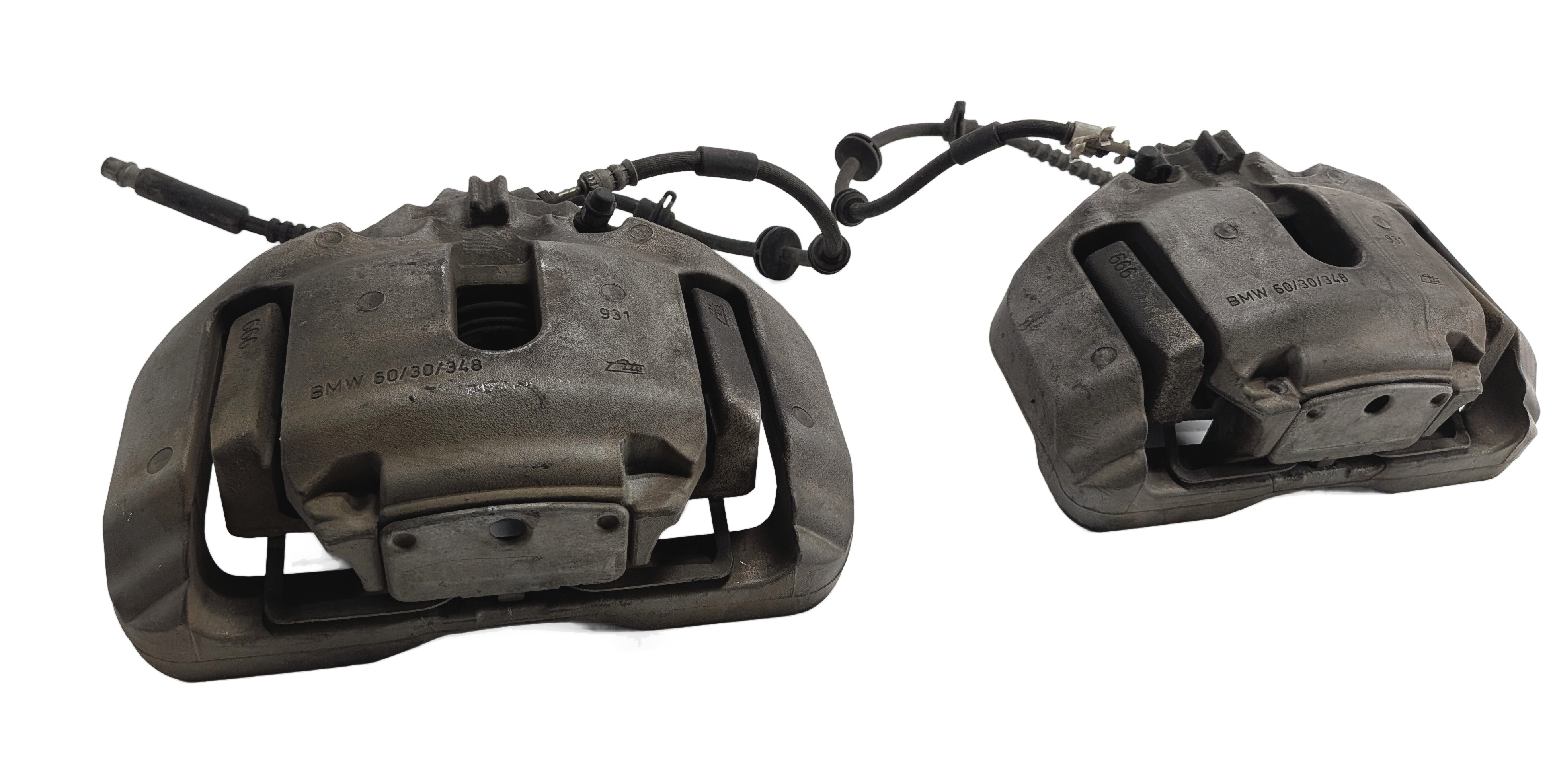 11-16 BMW 535i 640i ACTIVEHYBRID 5 (F06 F10 F12 F13) FRONT BRAKE CALIPER SET-2 — exact item pictured