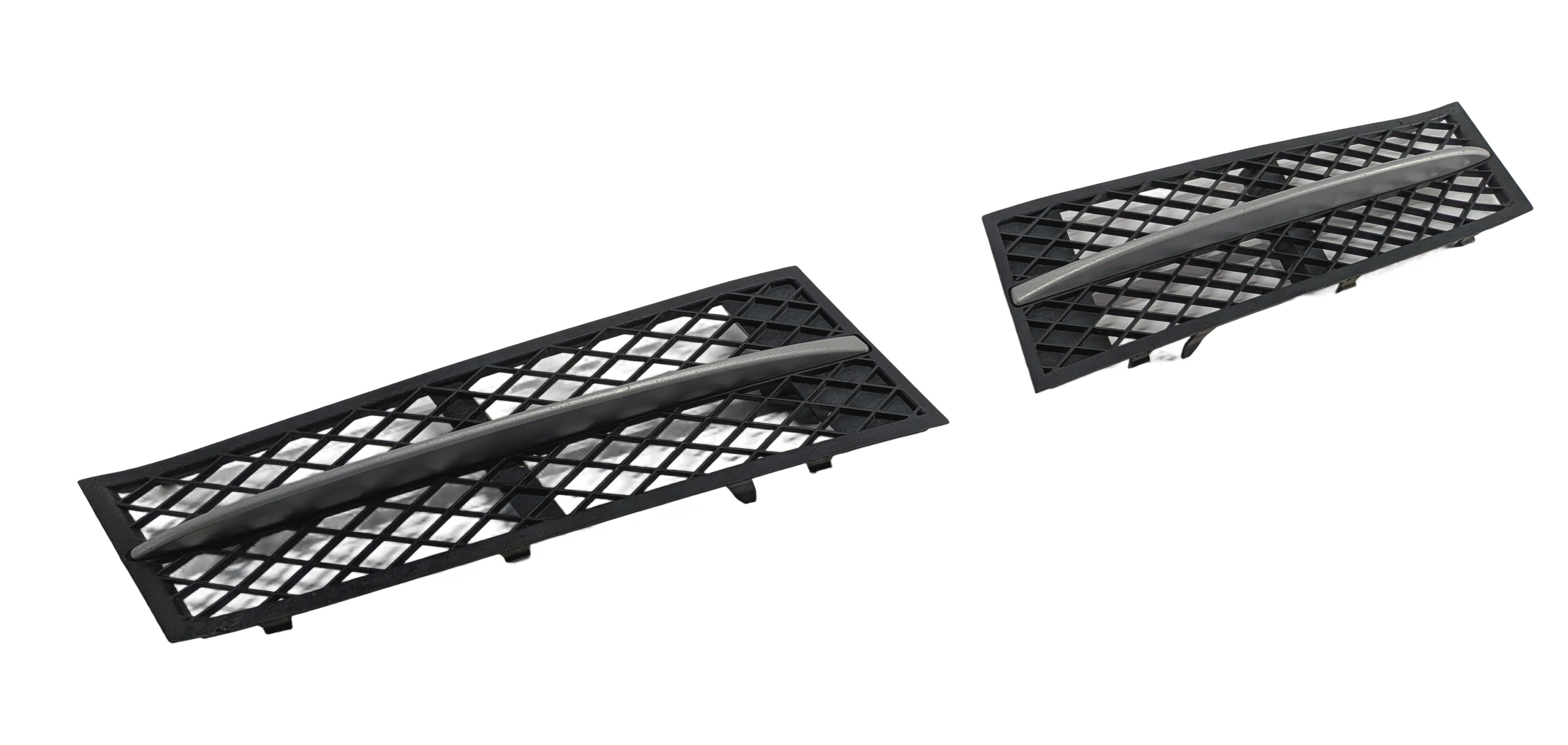 2011-2013 BMW 528i 535i 550i (F10) FRONT LEFT & RIGHT LOWER BUMPER GRILLE SET-2 — exact item pictured