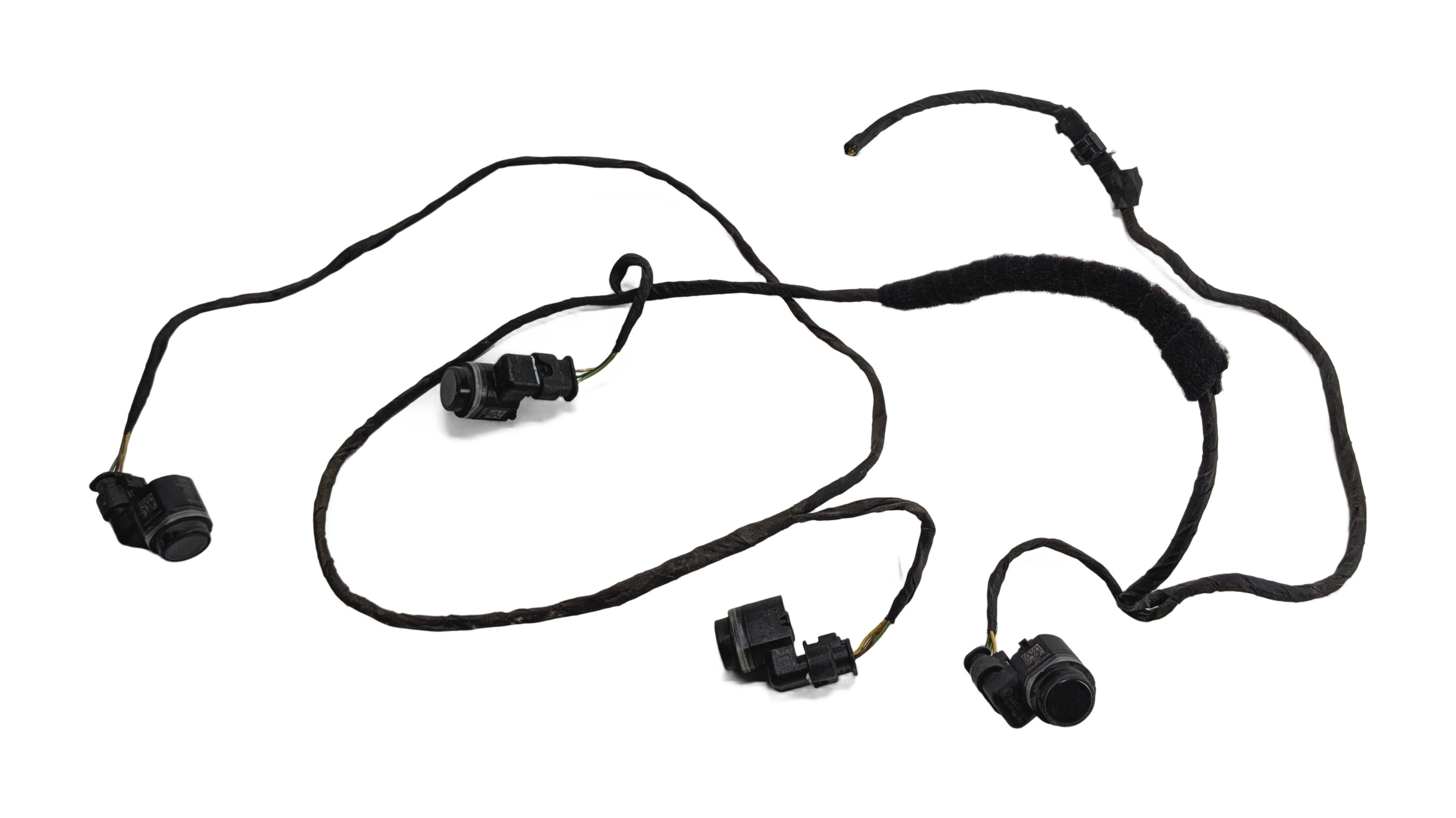 2012 BMW ACTIVE HYBRID 5 F10 REAR PARK ASSIST PDC SENSORS SET/4 w/HARNESS (Gray) — exact item pictured