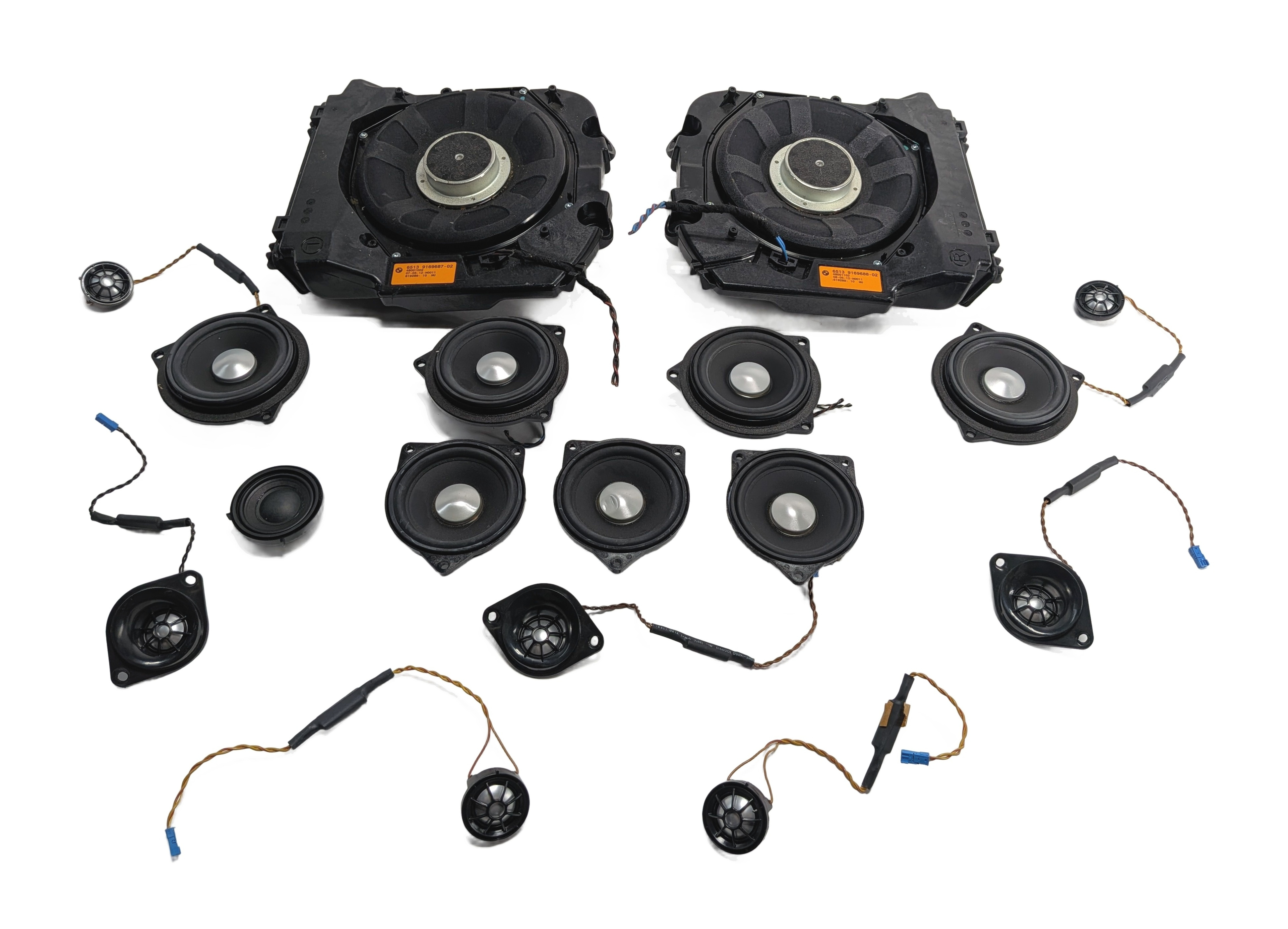 2012 BMW ACTIVE HYBRID 5 F10 AUDIO SOUND SYSTEM SUBWOOFER TWEETER SPEAKER SET/17 — exact item pictured