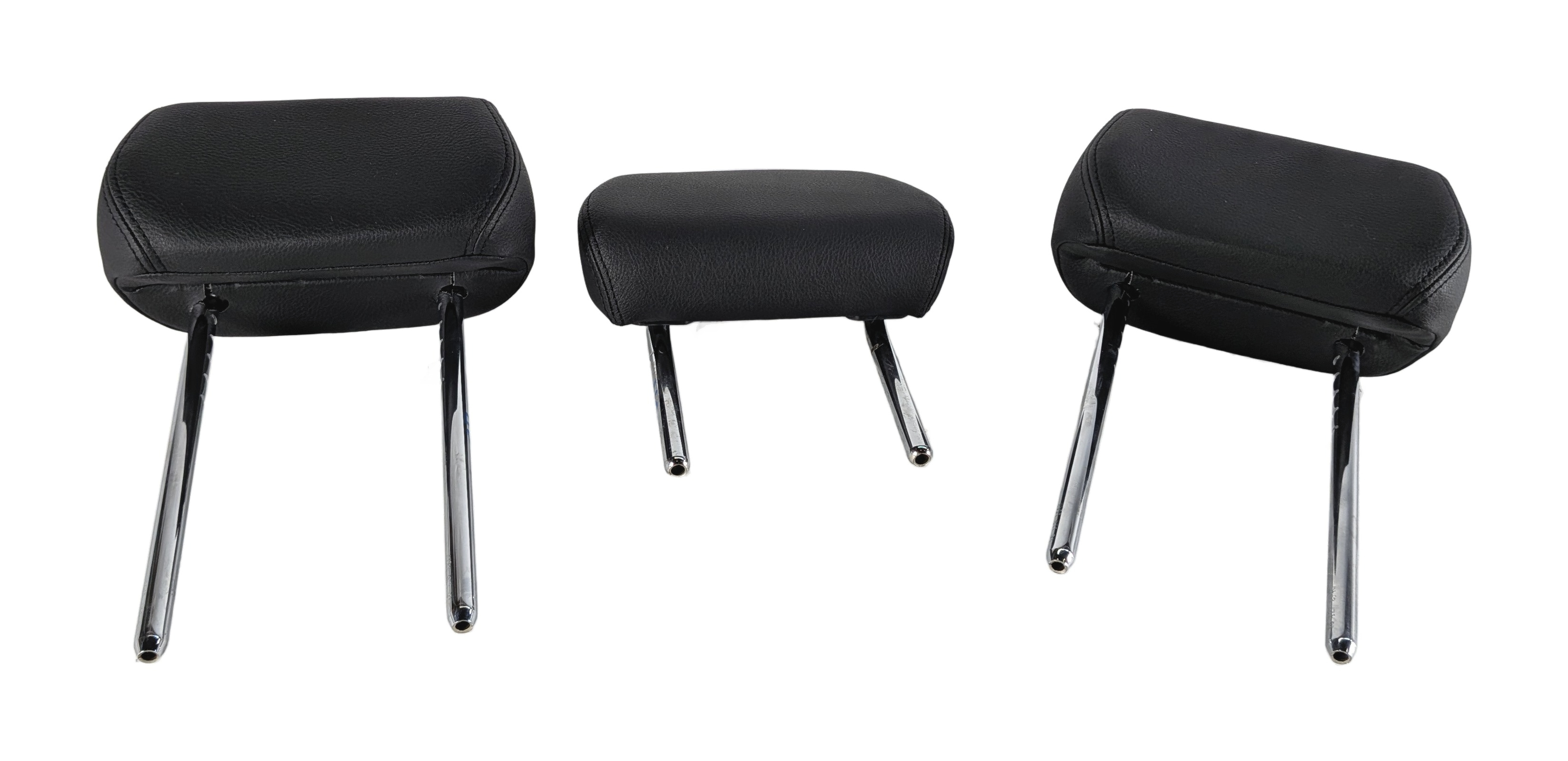 2014 BMW 328D (F30) REAR LEFT/CENTER/RIGHT SEAT HEAD REST SET/3 (Black) — exact item pictured