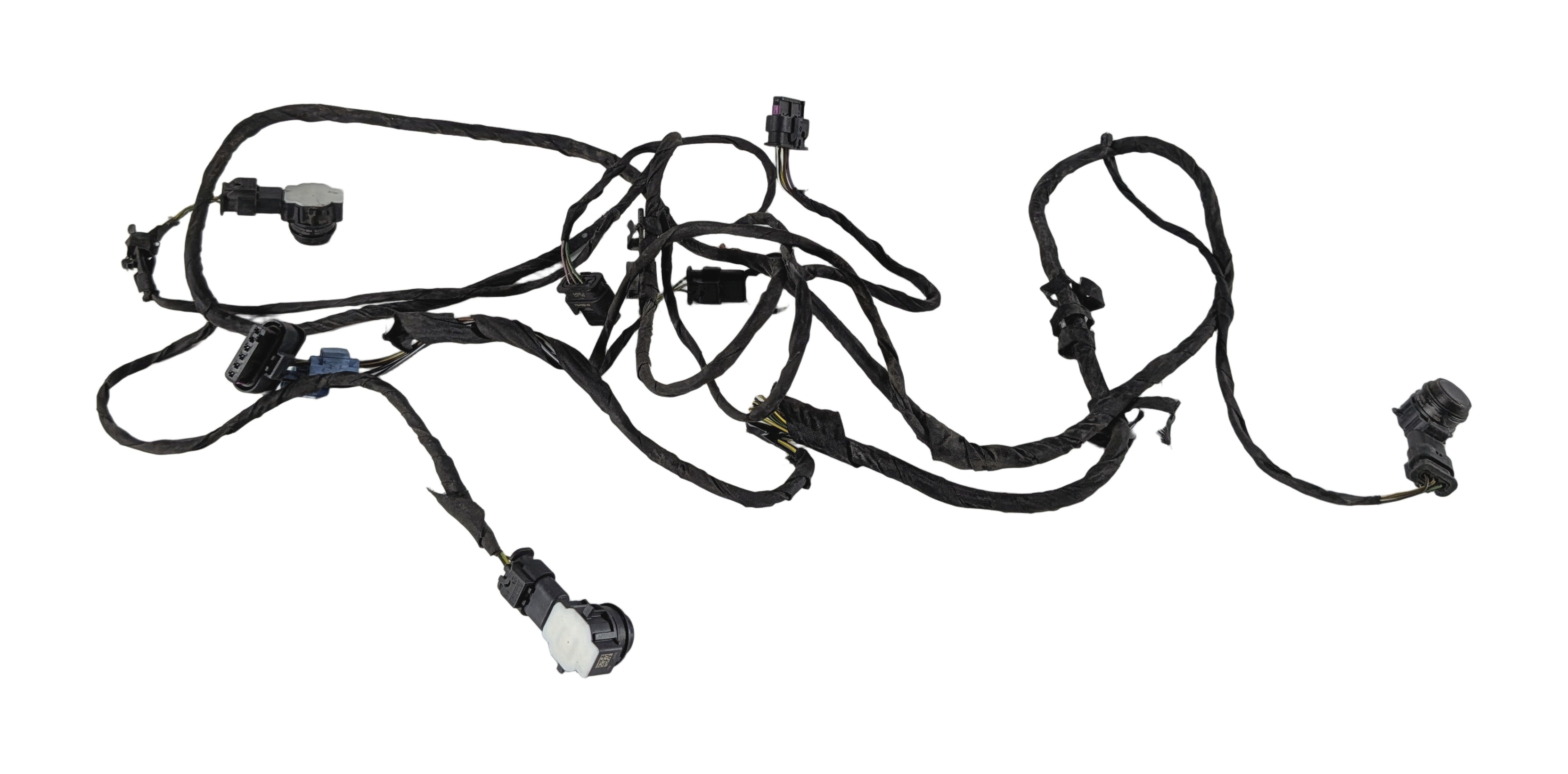 2017 BMW 330I (F30) REAR PARK ASSIST PDC DISTANCE SENSOR SET/4 w/ HARNESS (Blue) — exact item pictured