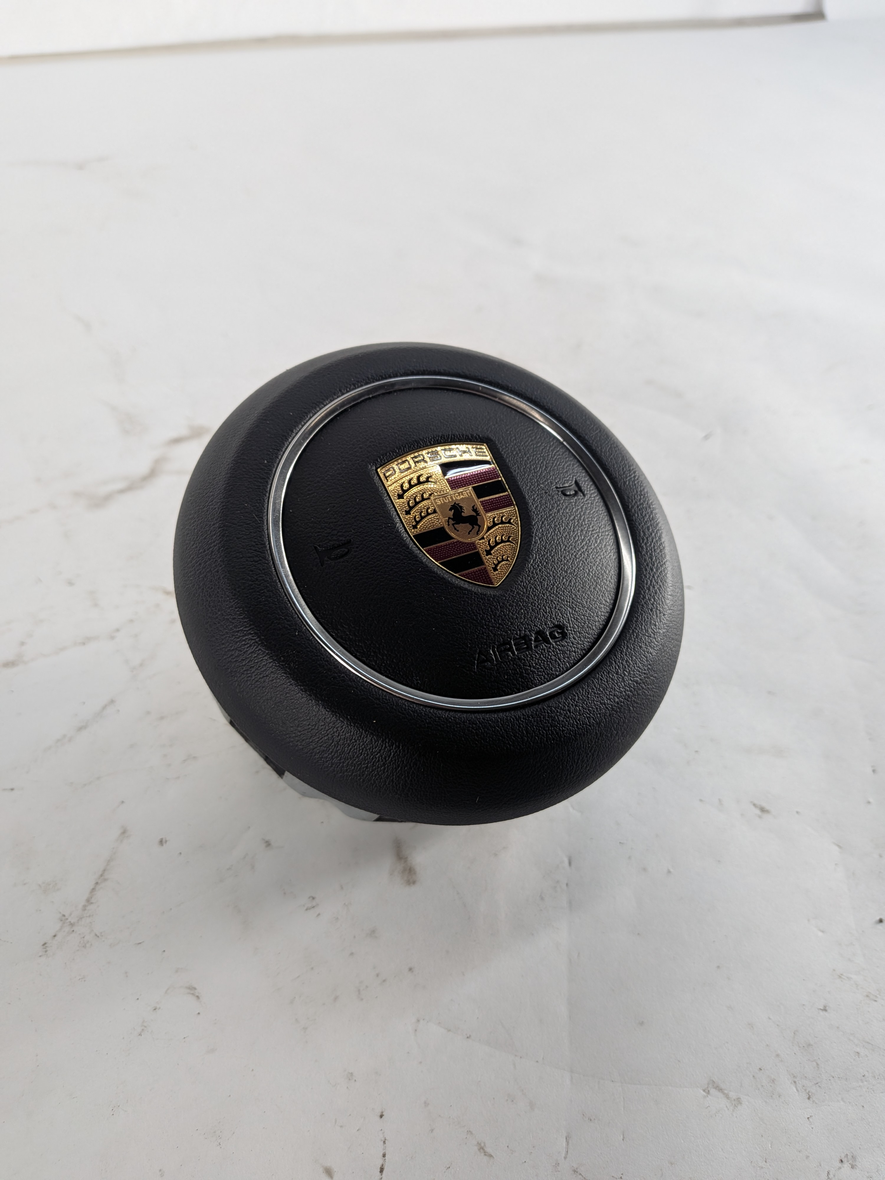 15-18 CAYENNE (958) LEFT DRIVER STEERING WHEEL AIRBAG AIR BAG (Black) — exact item pictured