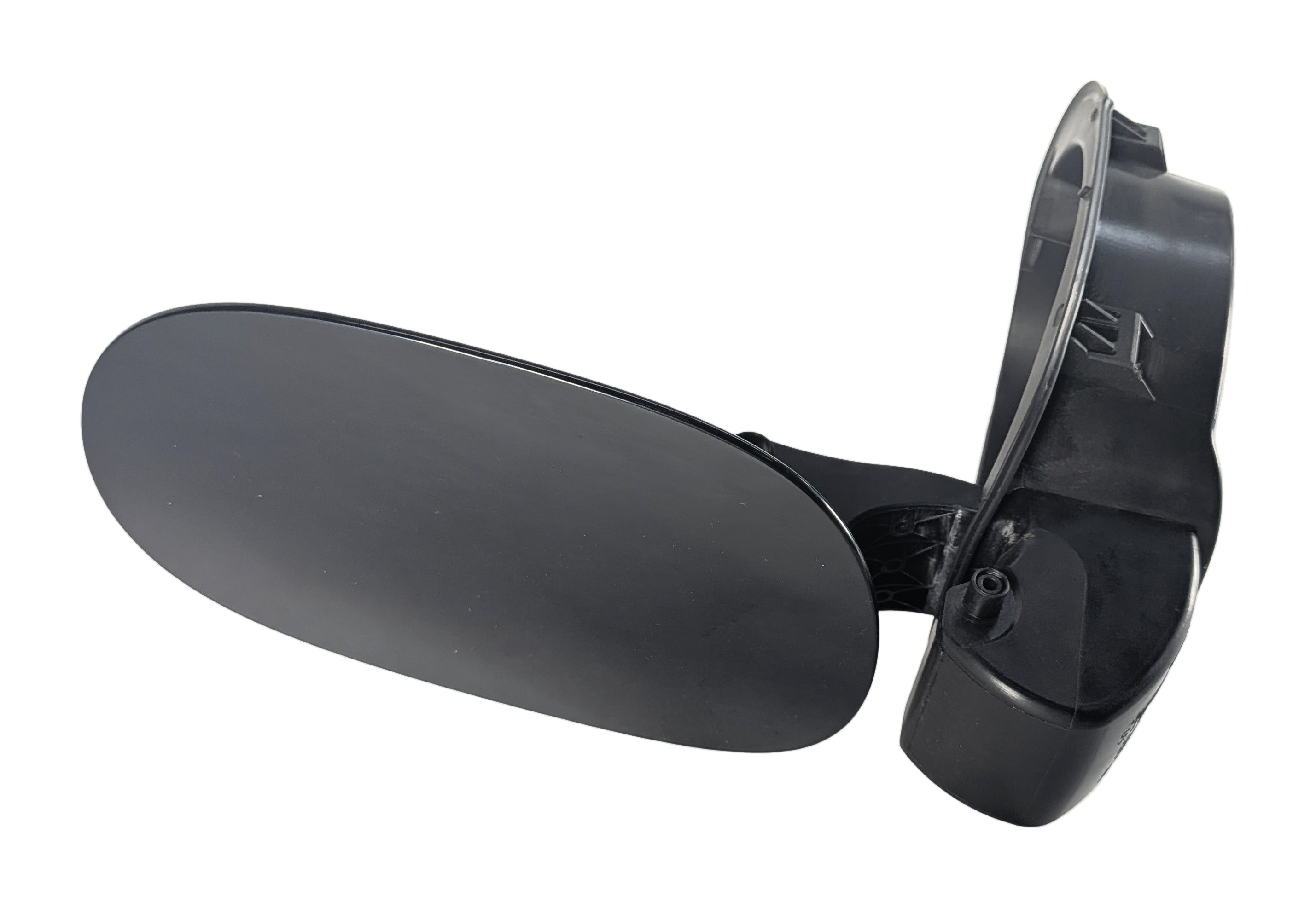 2011-2018 PORSCHE CAYENNE (958) FUEL TANK DOOR w/ HOUSING (Black) — exact item pictured