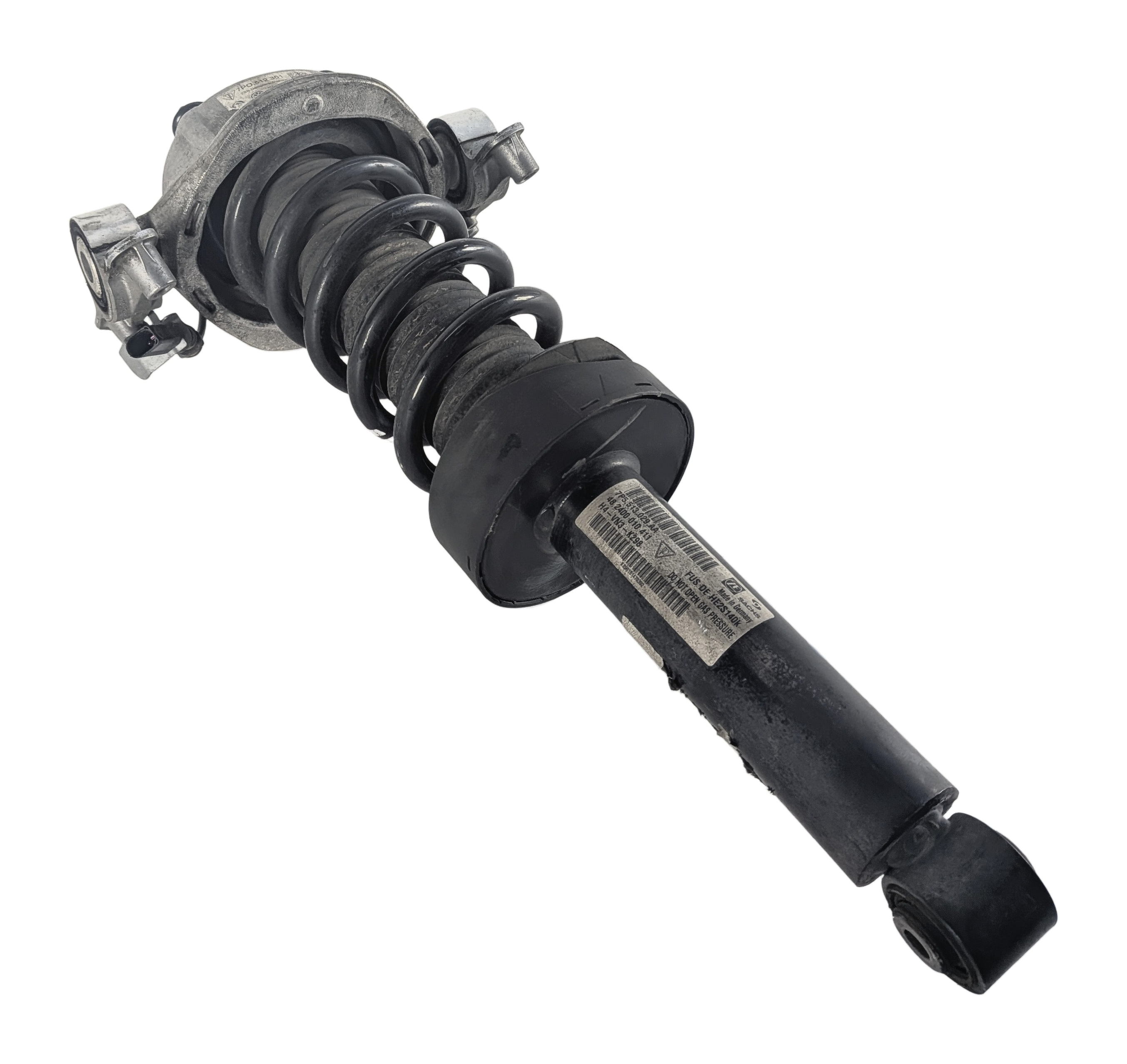 11-18 PORSCHE CAYENNE (958) LEFT DRIVER REAR VDC VARIABLE DAMPING SHOCK STRUT — exact item pictured