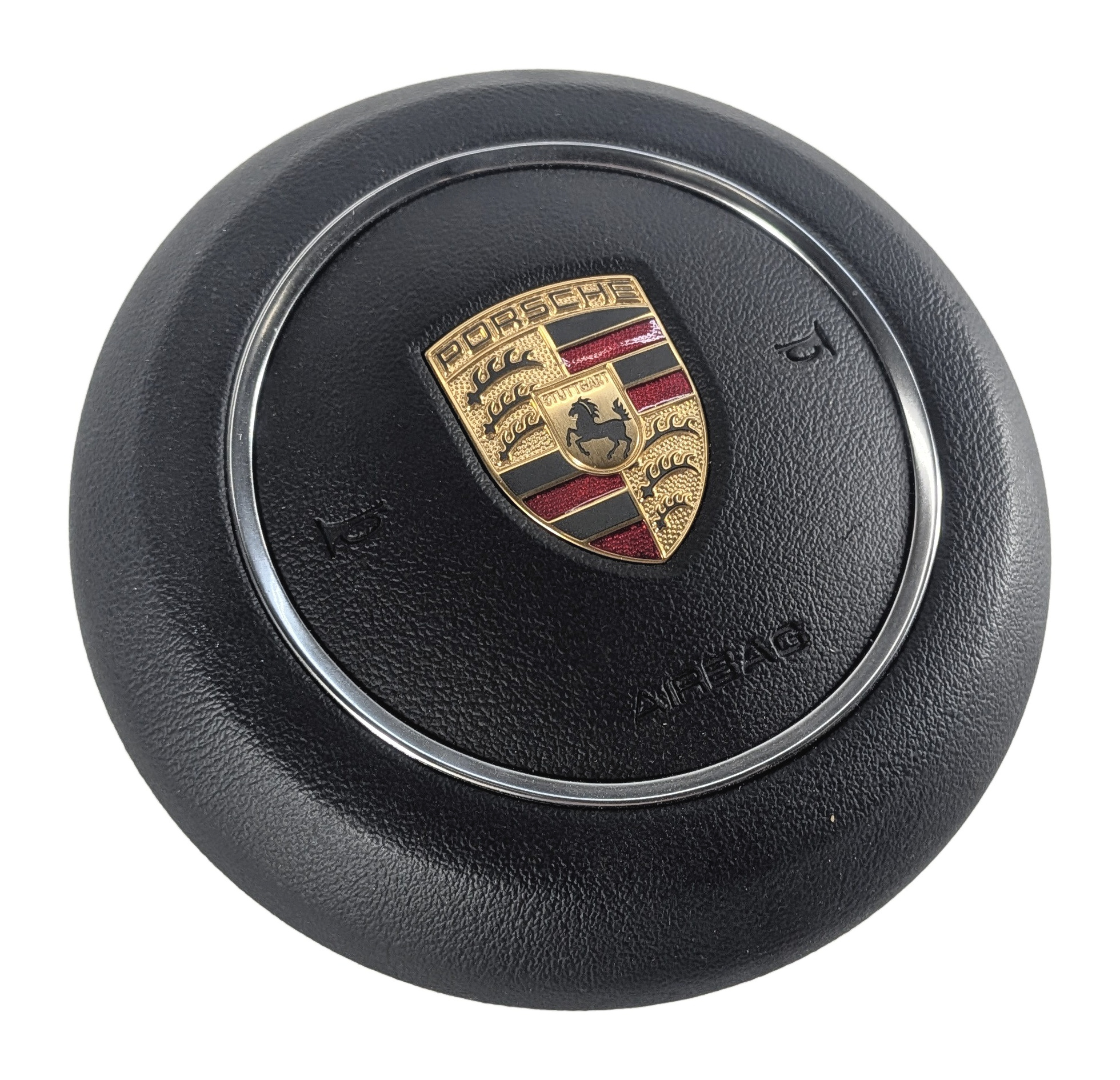 15-18 CAYENNE (958) LEFT DRIVER STEERING WHEEL AIRBAG AIR BAG (Black) — exact item pictured