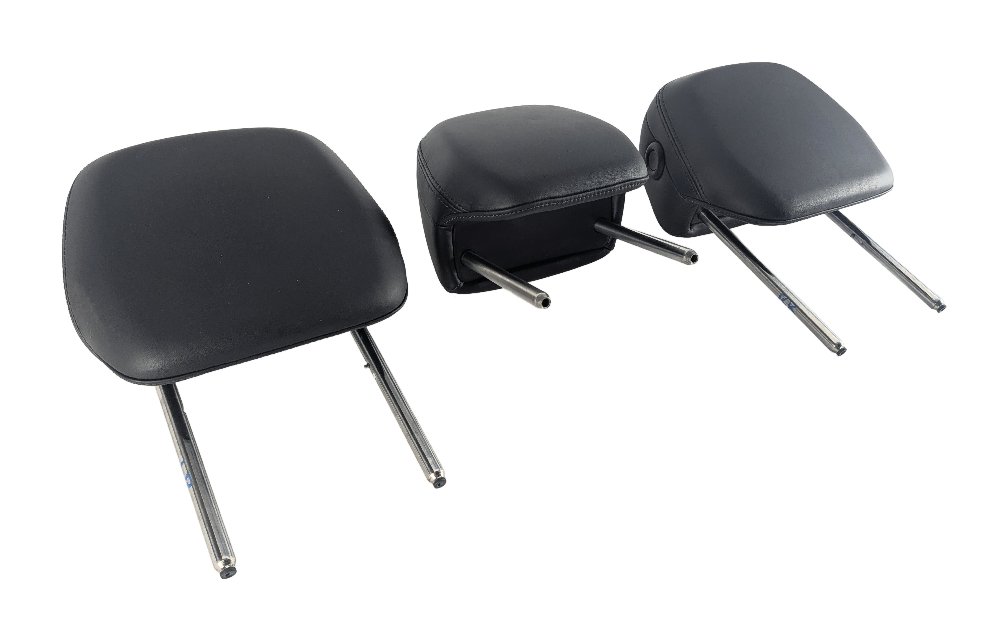 11-18 PORSCHE CAYENNE (958 970 G1) REAR LEFT RIGHT CENTER HEADREST SET 3 (Black) — exact item pictured
