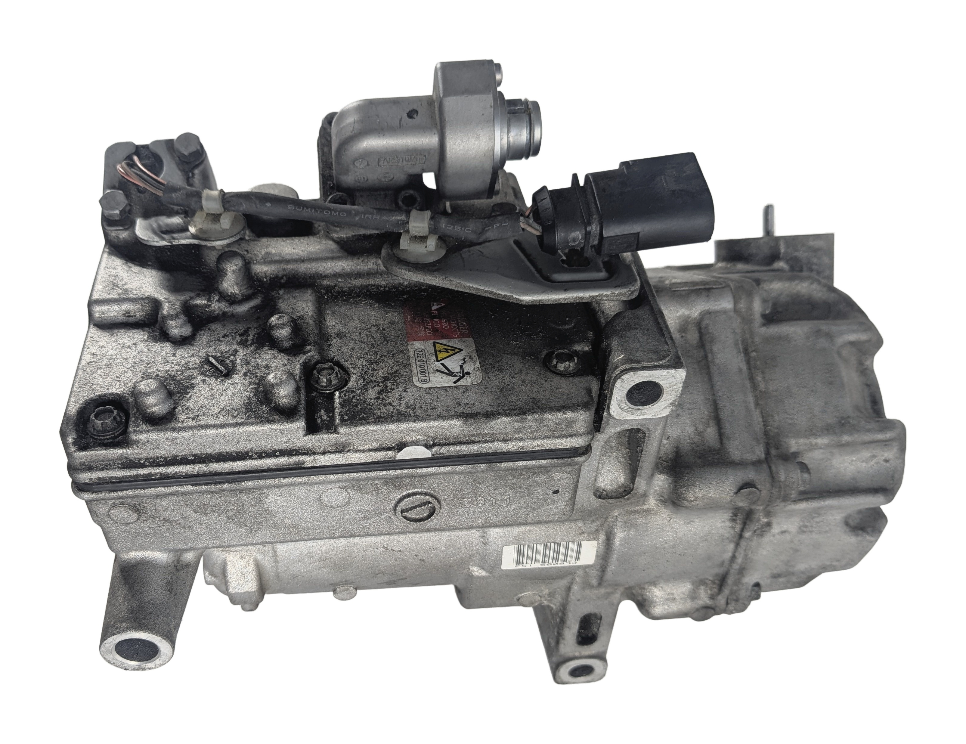 11-18 PORSCHE CAYENNE HYBRID (958) 3.0L ELECTRIC A/C COMPRESSOR PUMP 7PP820803B — exact item pictured