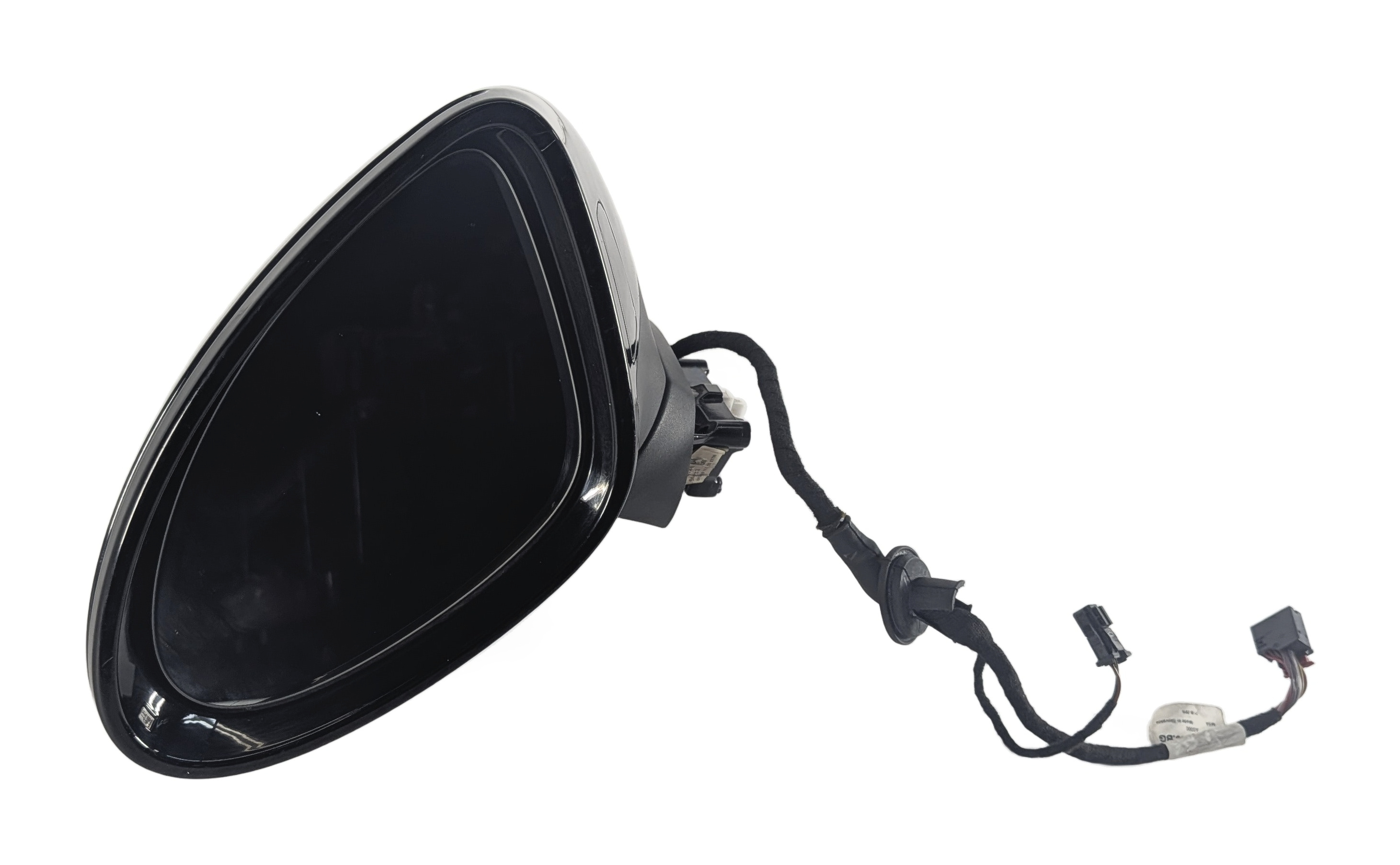 15-18 PORSCHE CAYENNE (958) LEFT BLIND SPOT P-FOLD AUTODIM DOOR MIRROR (Black) — exact item pictured