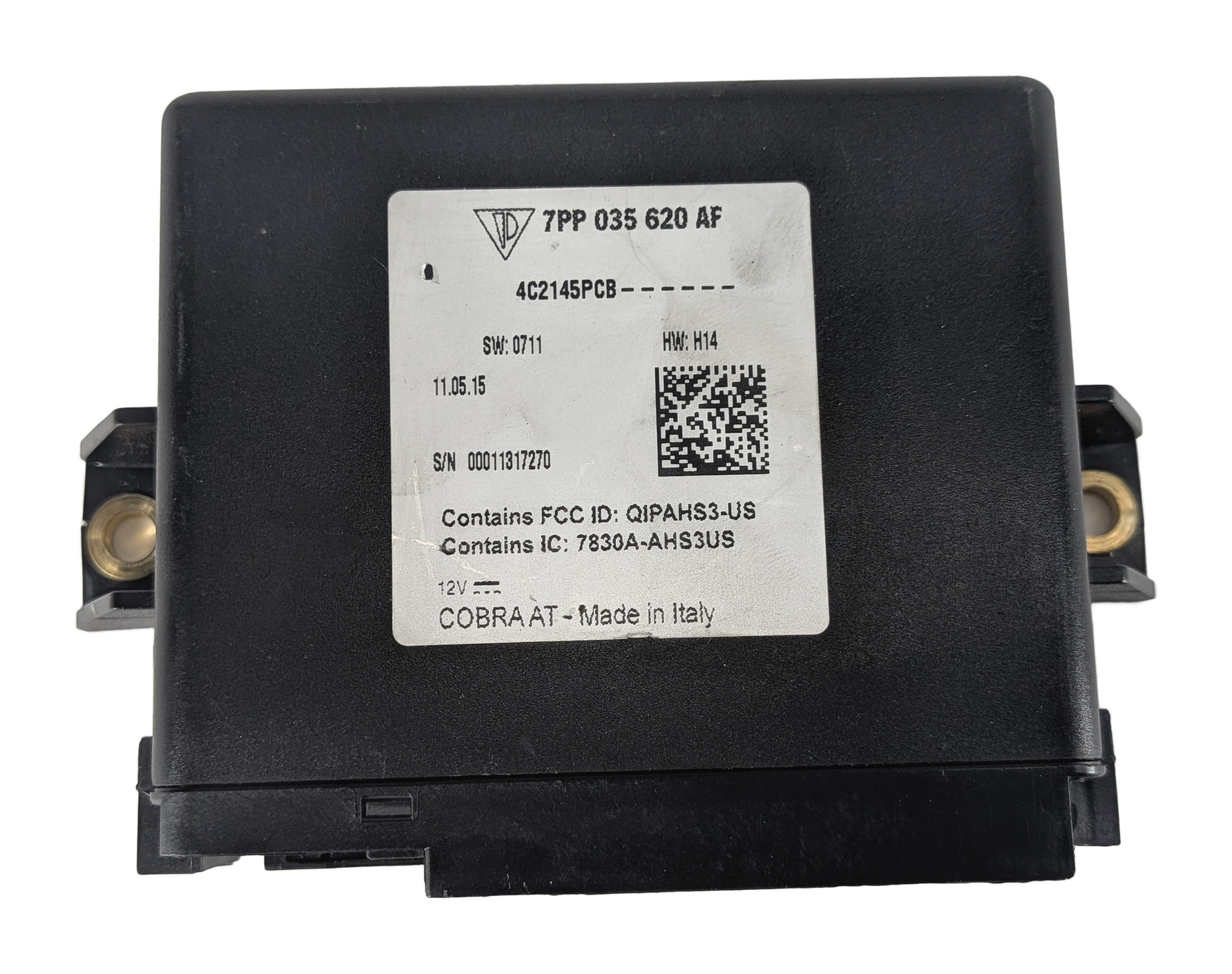 2016 PORSCHE CAYENNE (958) VEHICLE TRACKING SYSTEM VTS TELEMATICS CONTROL MODULE — exact item pictured