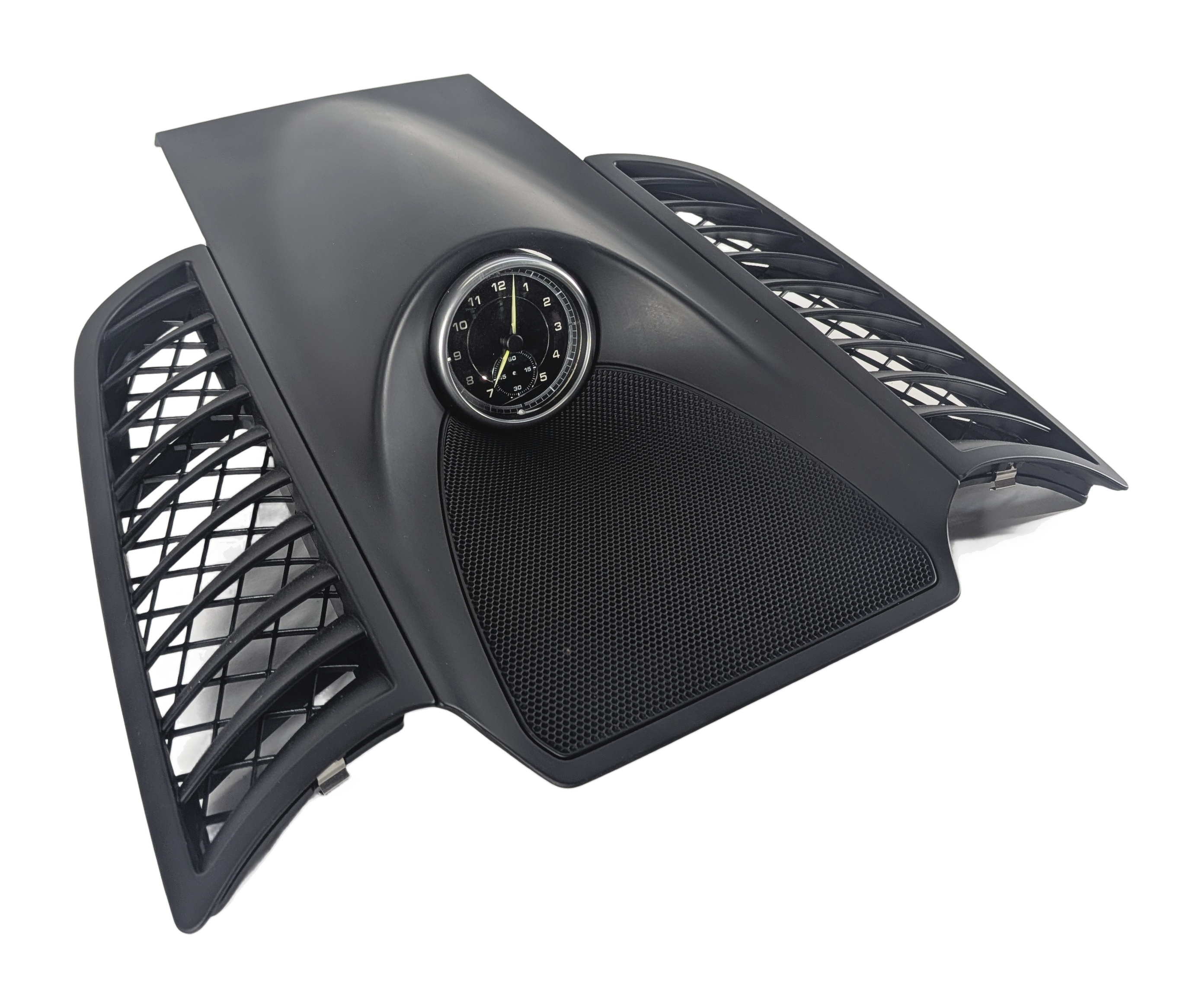 2016 PORSCHE CAYENNE (958) DASH TOP CENTER SPEAKER GRILLE w/ SPORT CHRONO CLOCK — exact item pictured