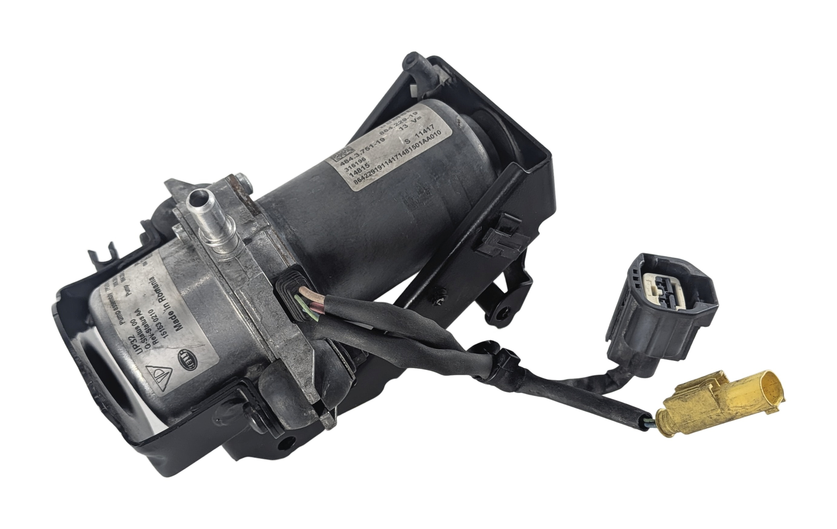 2016 PORSCHE CAYENNE (958) HYBRID ELECTRIC BRAKE BOOSTER VACUUM PUMP w/ BRACKET — exact item pictured