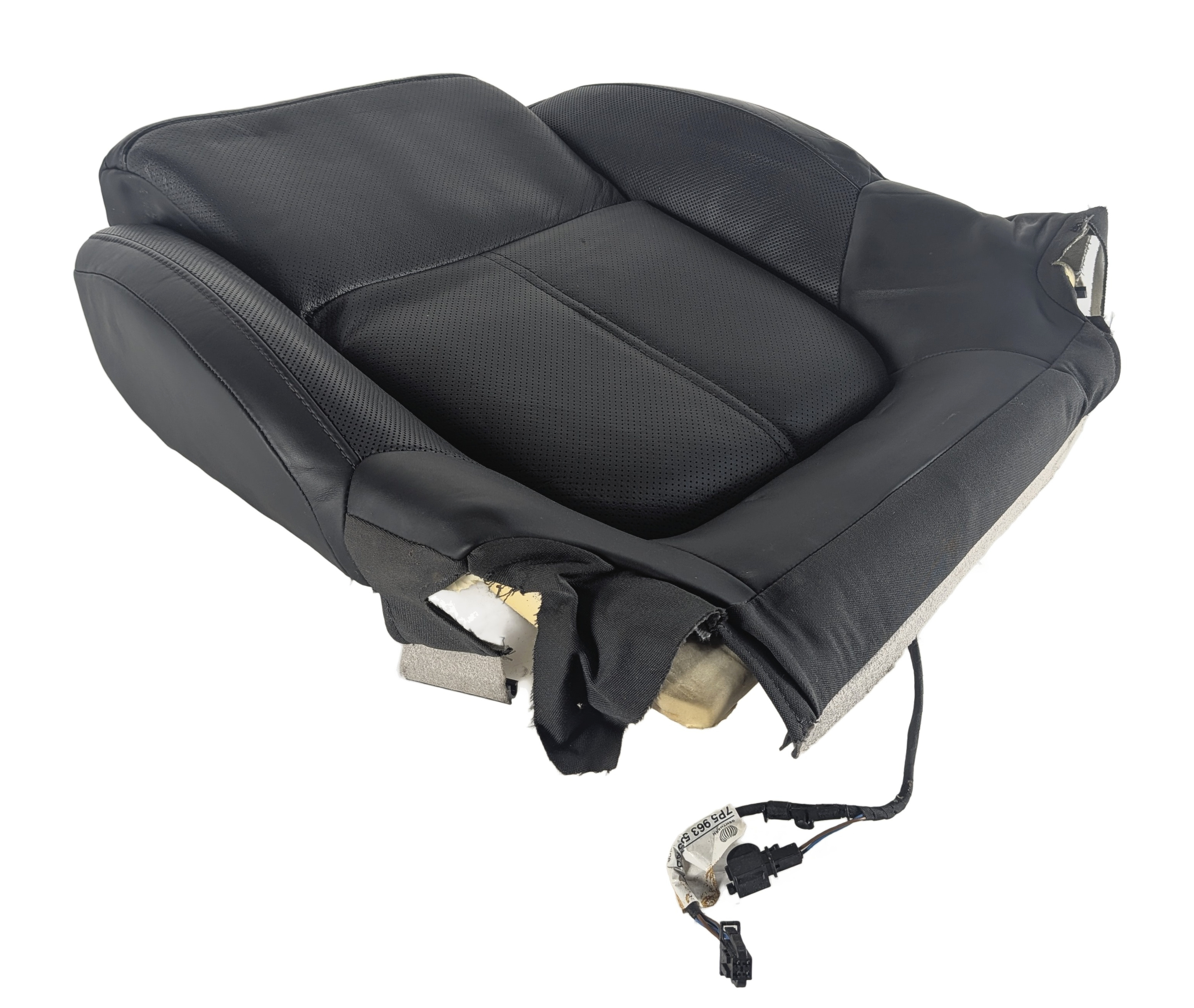 2016 PORSCHE CAYENNE (958) FRONT RIGHT HEATED COOLED SEAT BOTTOM CUSHION (Black) — exact item pictured