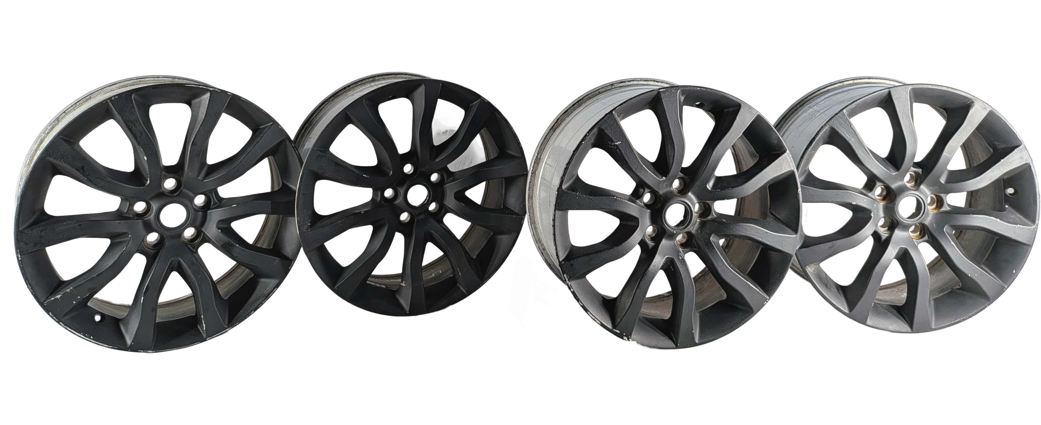 14-17 RANGE ROVER SPORT (L494) 20x8.5 ALUMINUM ALLOY 5 V-SPOKE WHEEL RIM SET/4 — exact item pictured
