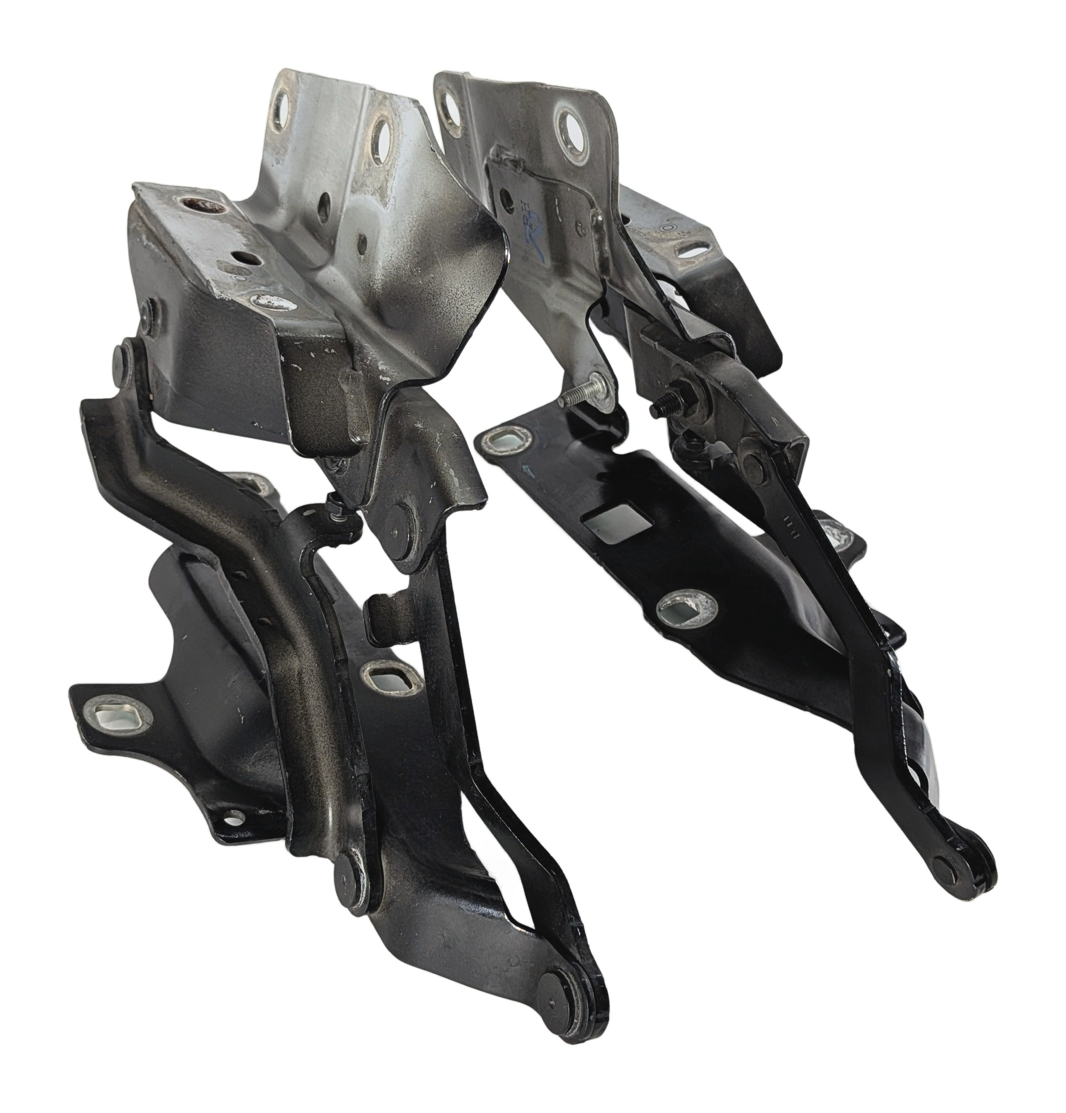 17-23 LAND ROVER DISCOVERY L462 FRONT LEFT & RIGHT HOOD HINGE SET (Black) — exact item pictured