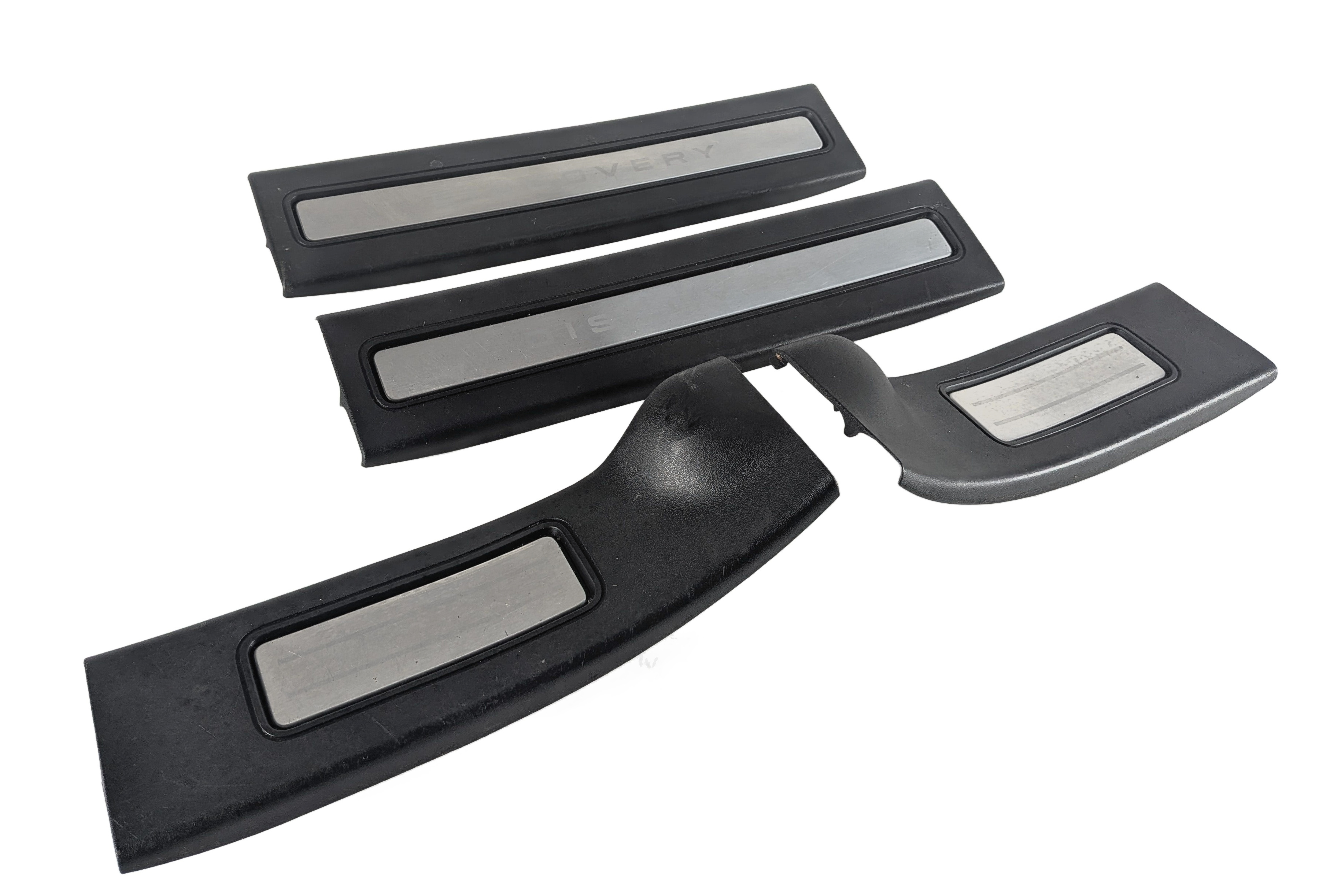 2017 LAND ROVER DISCOVERY (L462) FRONT & REAR DOOR SILL SCUFF TREAD PLATE SET/4 — exact item pictured