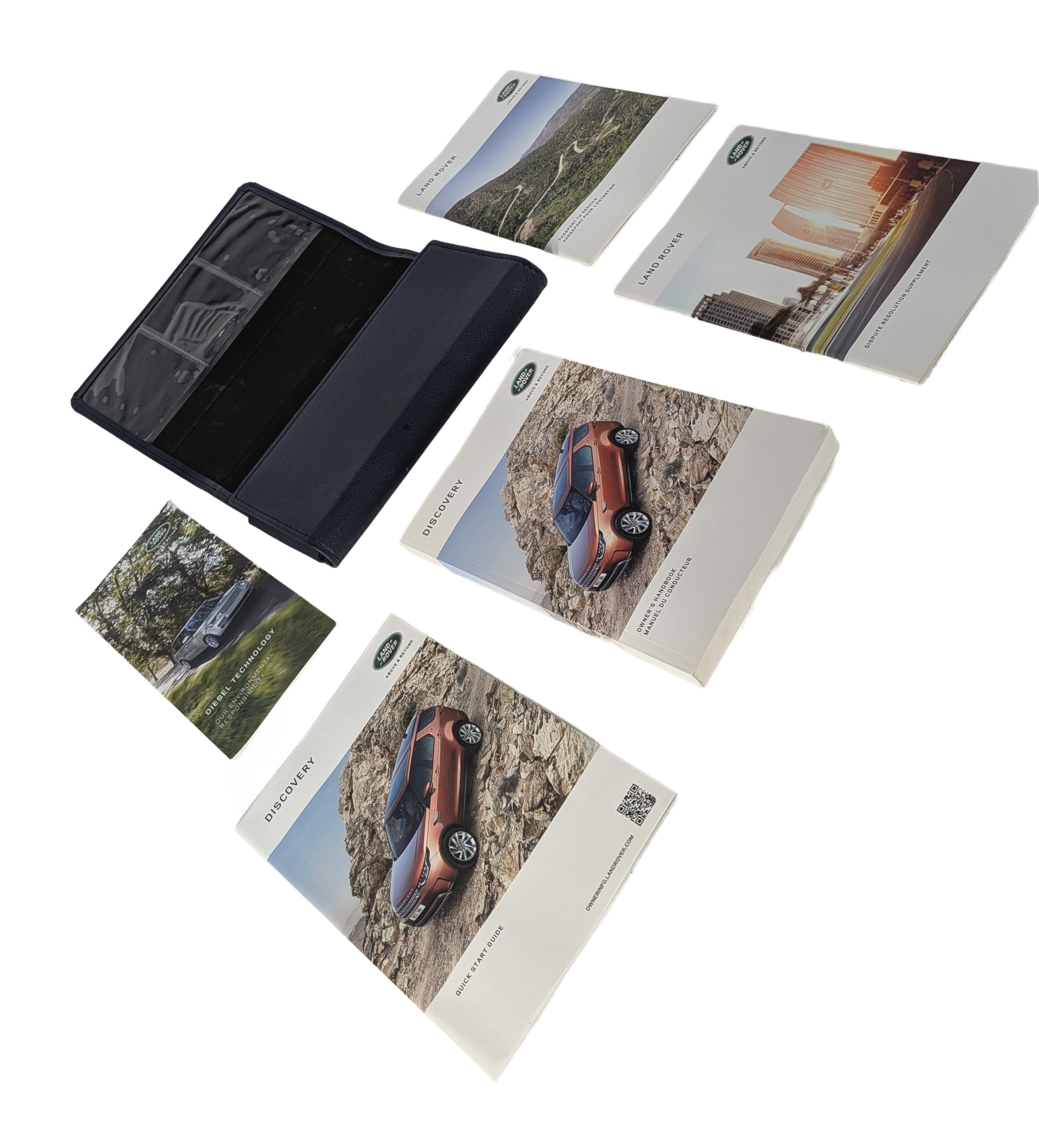 2017 LAND ROVER DISCOVERY (L462) 3.0L OWNER'S MANUAL BOOKLET w/ CASE SET/5 — exact item pictured
