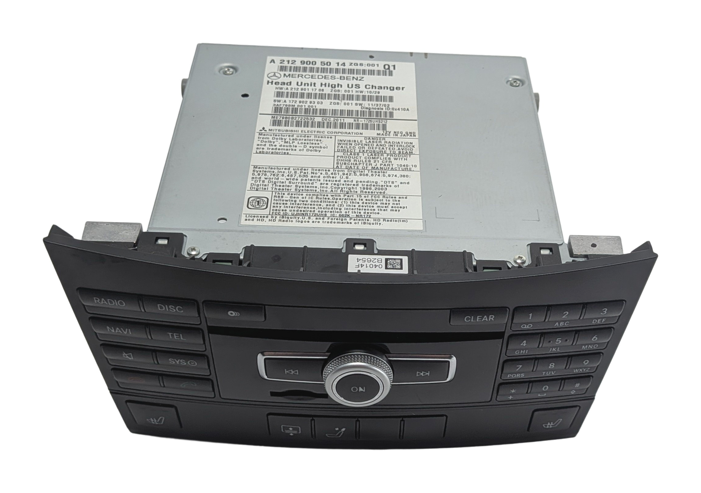 11-12 MERCEDES E-CLASS W212 COMAND APS NAV DVD CHANGER RADIO RECEIVER HEAD UNIT — exact item pictured