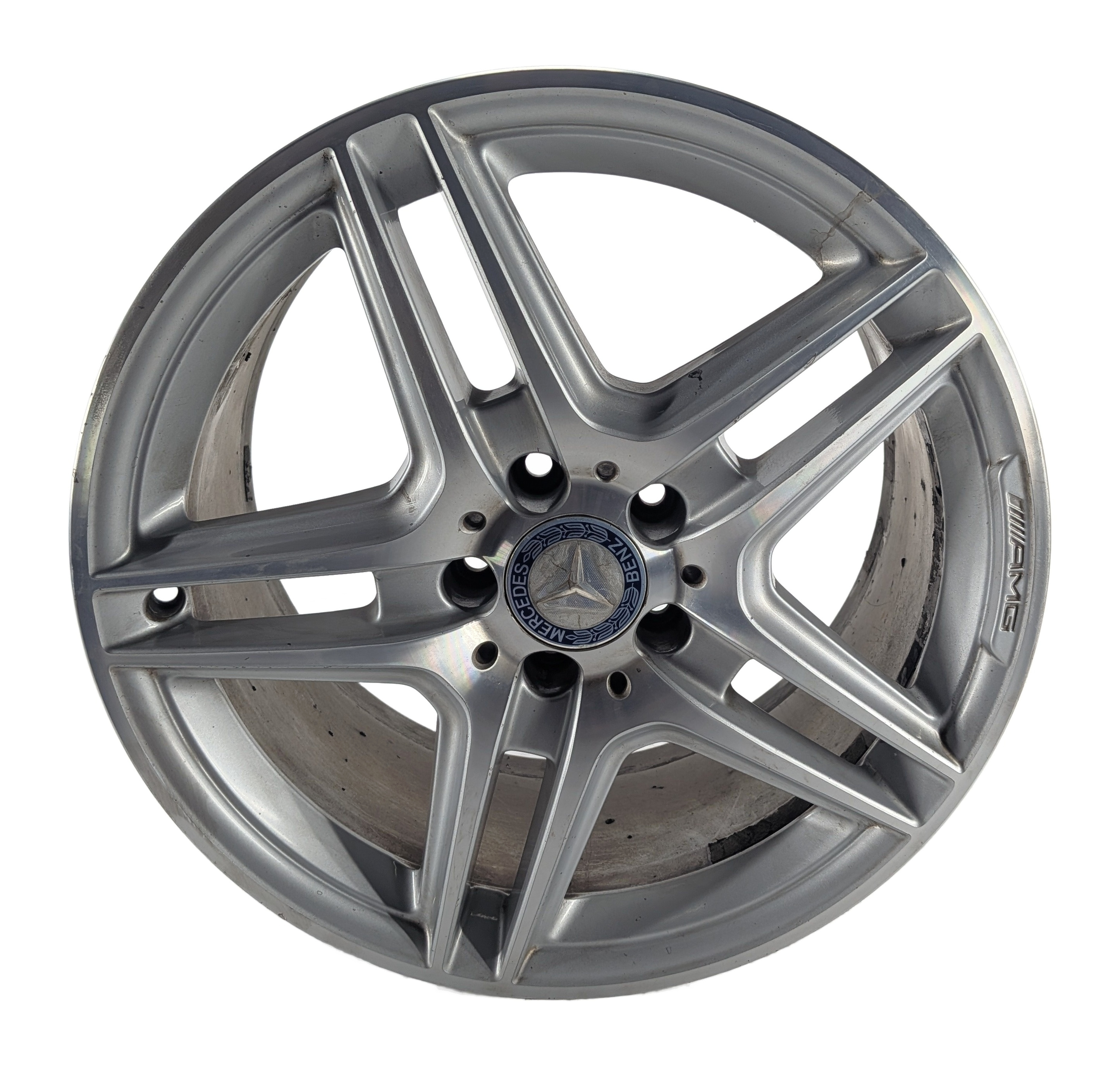 2011 MERCEDES E550 (W212) SEDAN REAR 18x9 10-SPOKE ALUMINUM AMG WHEEL RIM — exact item pictured