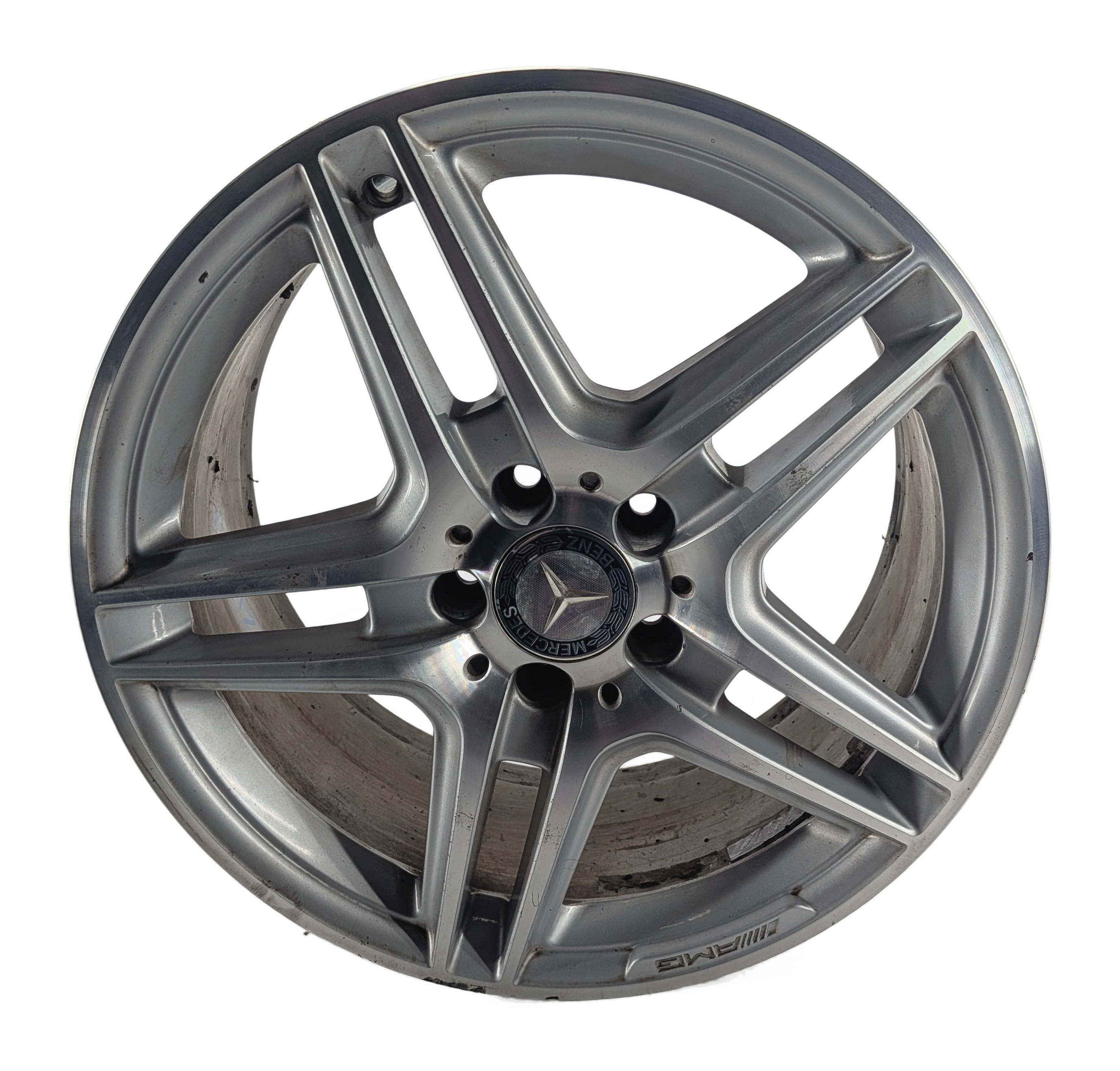 2011 MERCEDES E550 (W212) SEDAN REAR 18x9 10-SPOKE ALUMINUM AMG WHEEL RIM — exact item pictured