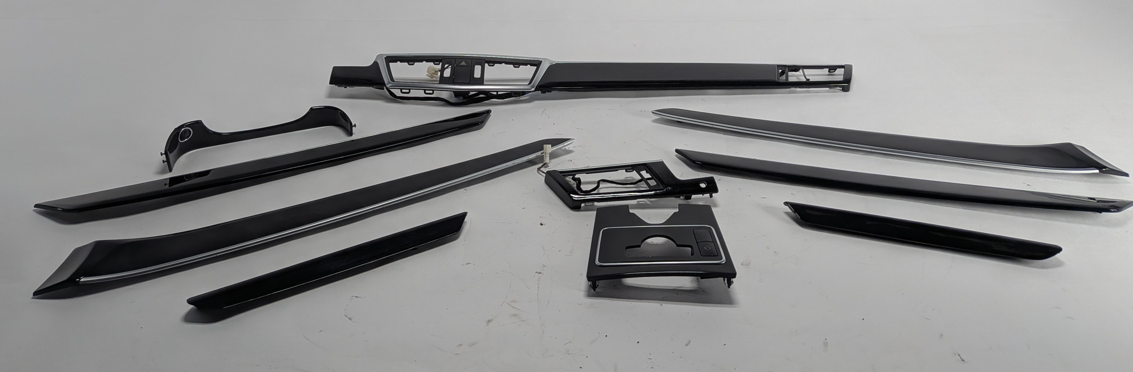 2012 MB E350 W212 INTERIOR DOOR DASH CENTER CONSOLE TRIM SET/10 w/SWITCHES (Ash) — exact item pictured