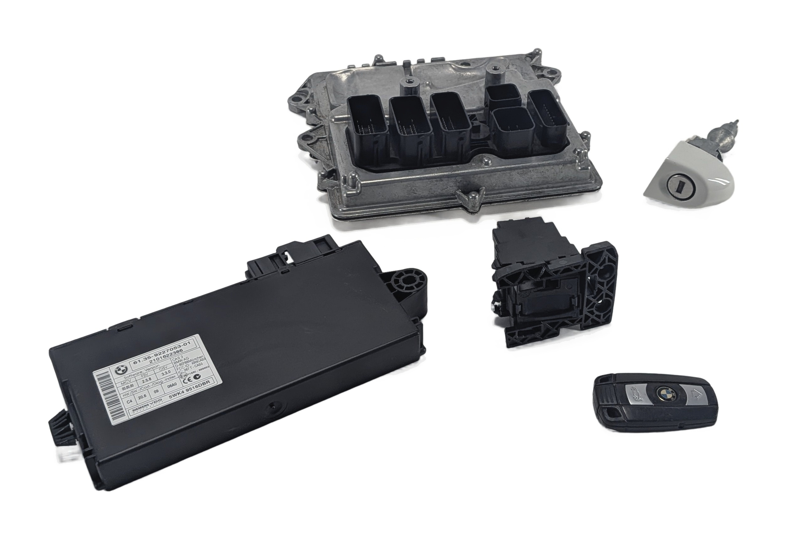 2011 BMW 335I E90 3.0L N55 ENGINE ECM DME MEVD172 CAS3 IGNITION SWITCH KEY SET/5 — exact item pictured