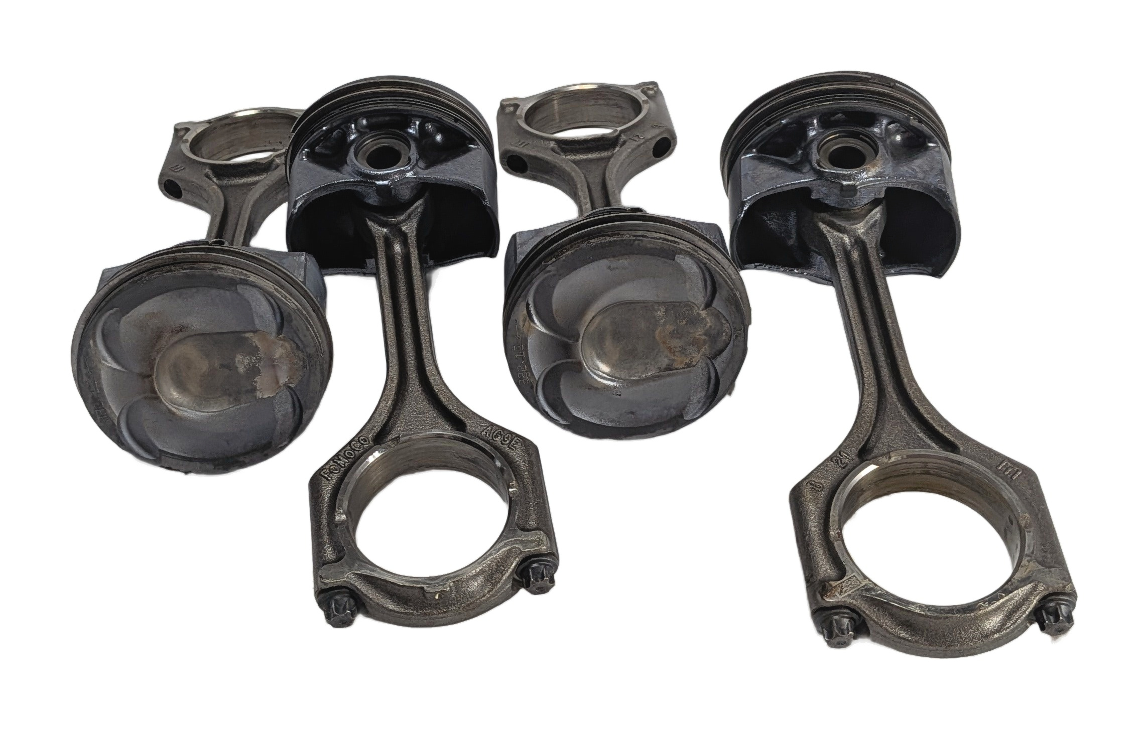14-17 ROVER EVOQUE DISCOVERY SPORT L538 L550 2.0L PISTONS CONNECTING RODS SET/4 — exact item pictured