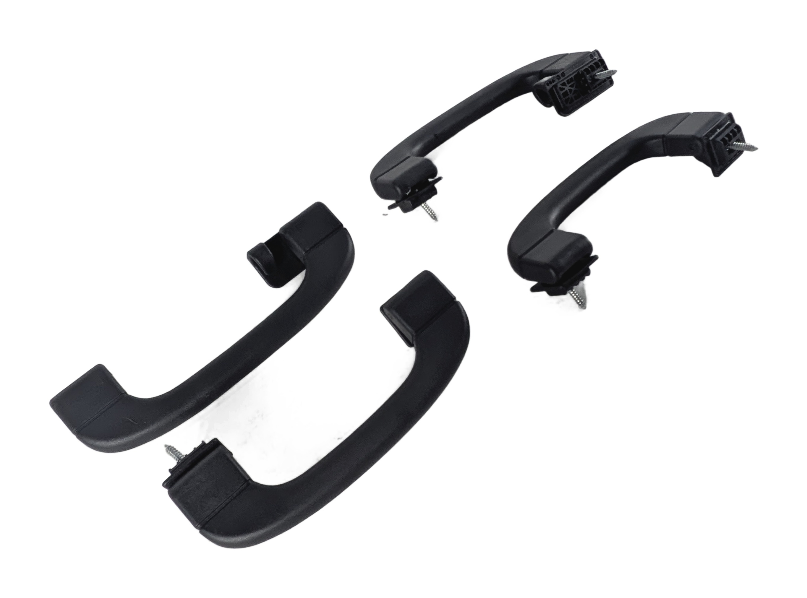 2008 BMW X5 (E70) INTERIOR FRONT & REAR ROOF DOOR PULL GRAB HANDLE SET/4 (Black) — exact item pictured