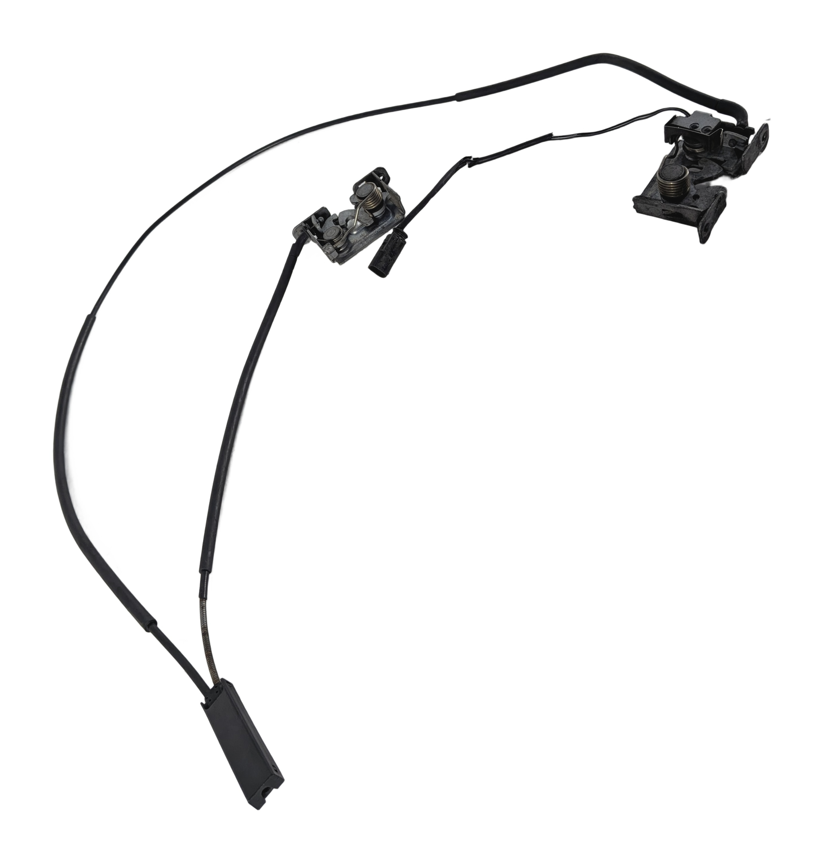 2008 BMW X5 (E70) FRONT HOOD BONNET LID LOCK LATCH LEFT & RIGHT SET/2 w/ CABLE — exact item pictured
