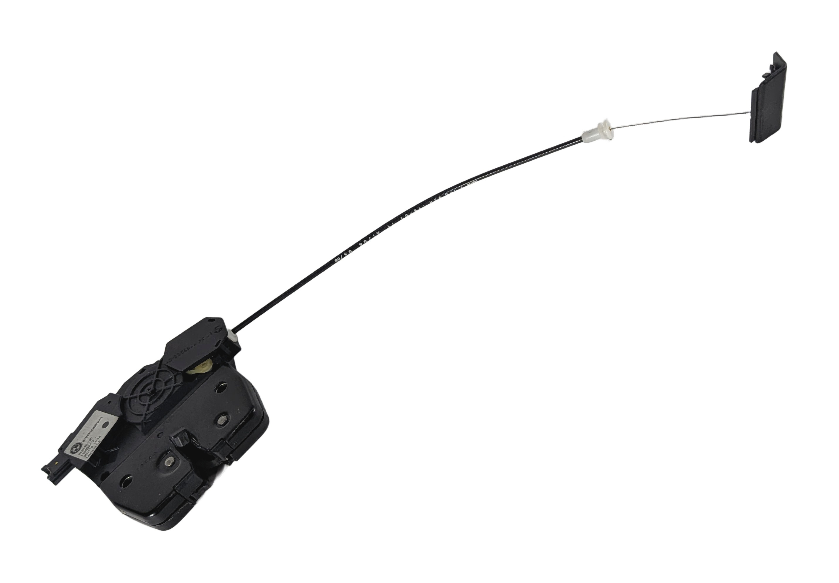 2008 BMW X5 (E70) REAR TRUNK LIFTGATE HATCH UPPER LOCK LATCH ACTUATOR w/ CABLE — exact item pictured