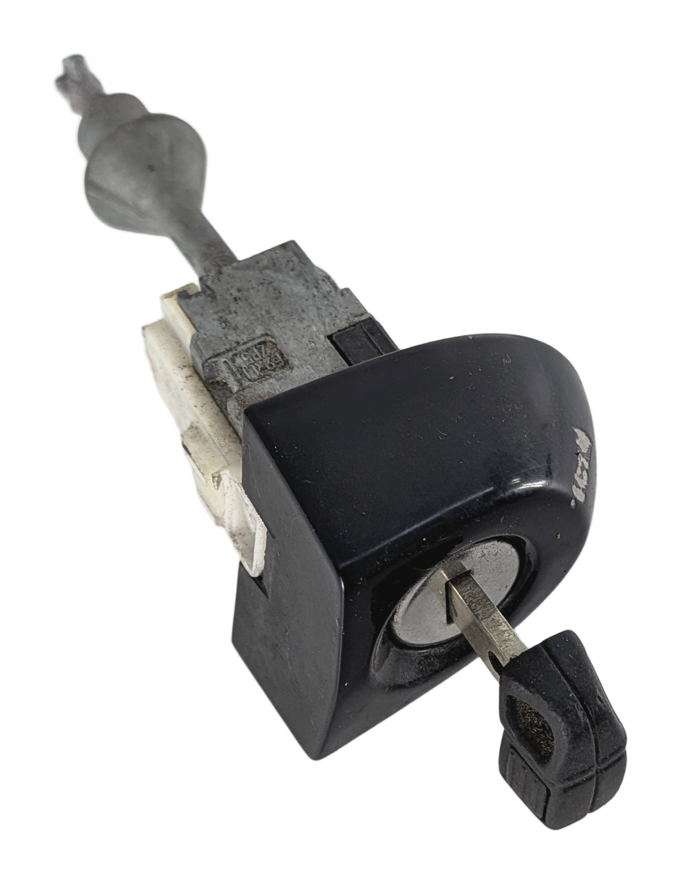 2008 BMW X5 (E70) FRONT LEFT DRIVER DOOR HANDLE LOCK CYLINDER CAP w/ KEY (Black) — exact item pictured
