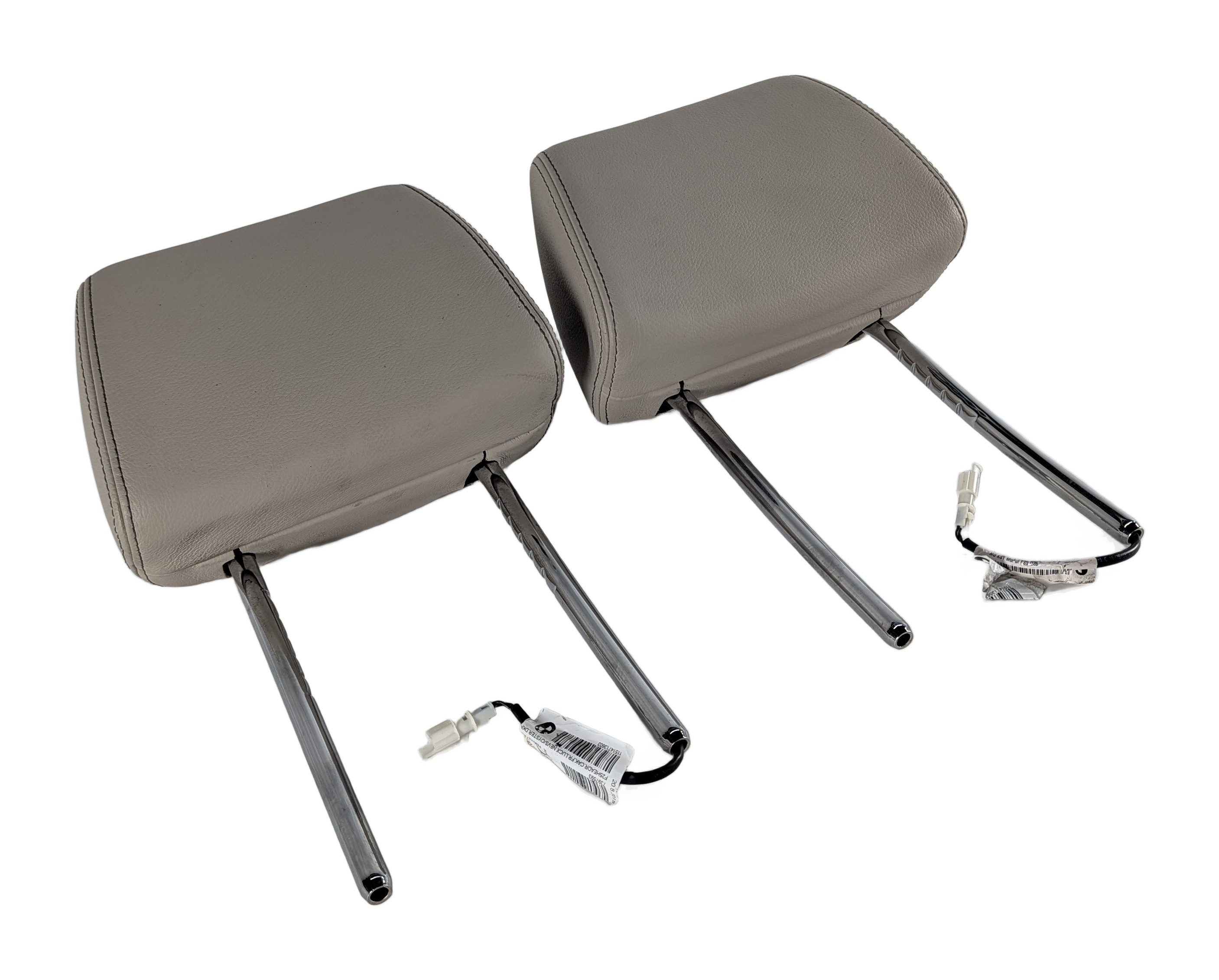 11-18 BMW X3 X4 (F25 F26) FRONT LEFT RIGHT SEAT HEADREST SET/2 (Oyster) — exact item pictured