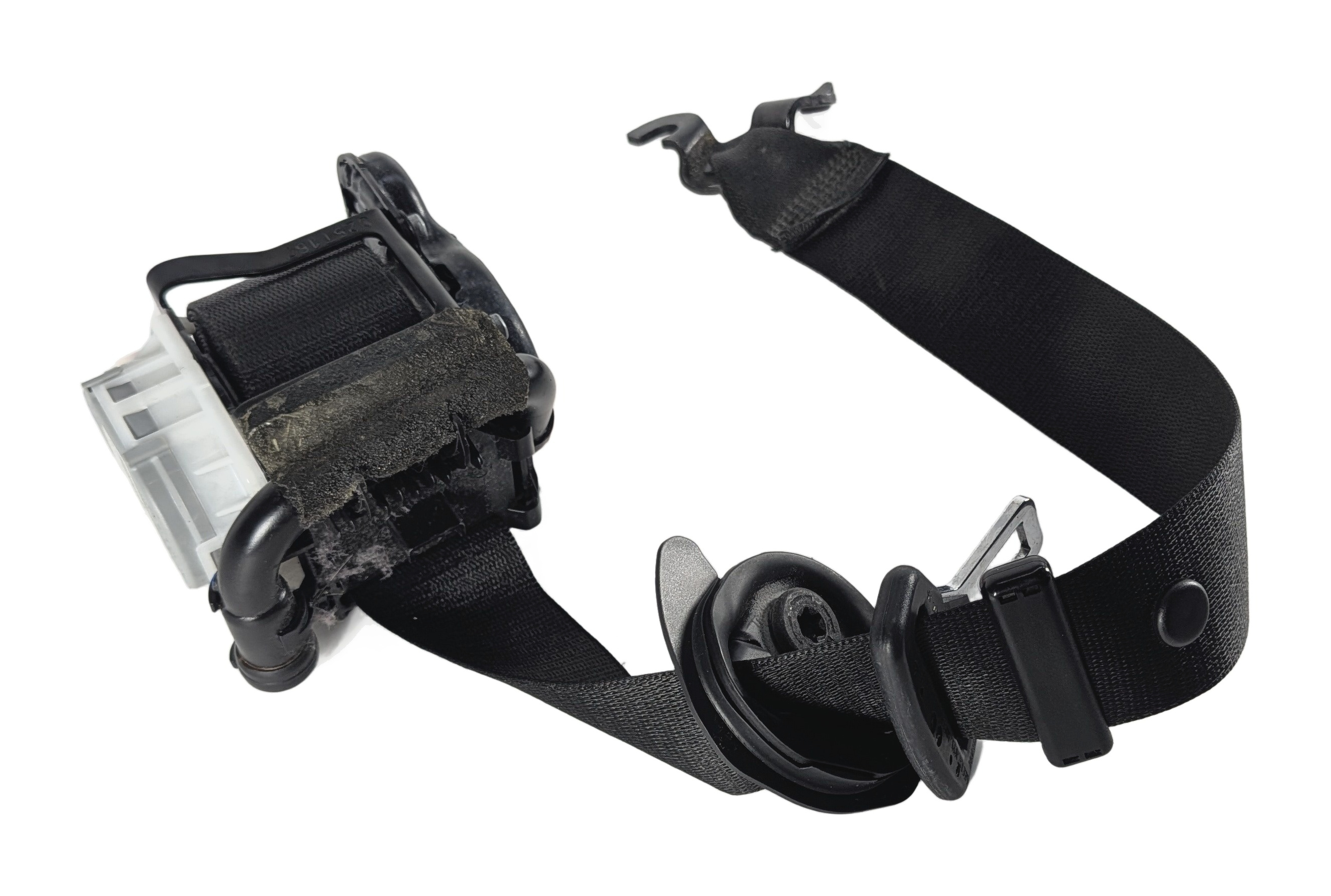 11-18 BMW X3 X4 (F25 F26) FRONT LEFT DRIVER SEATBELT BUCKLE RETRACTOR (Black) — exact item pictured